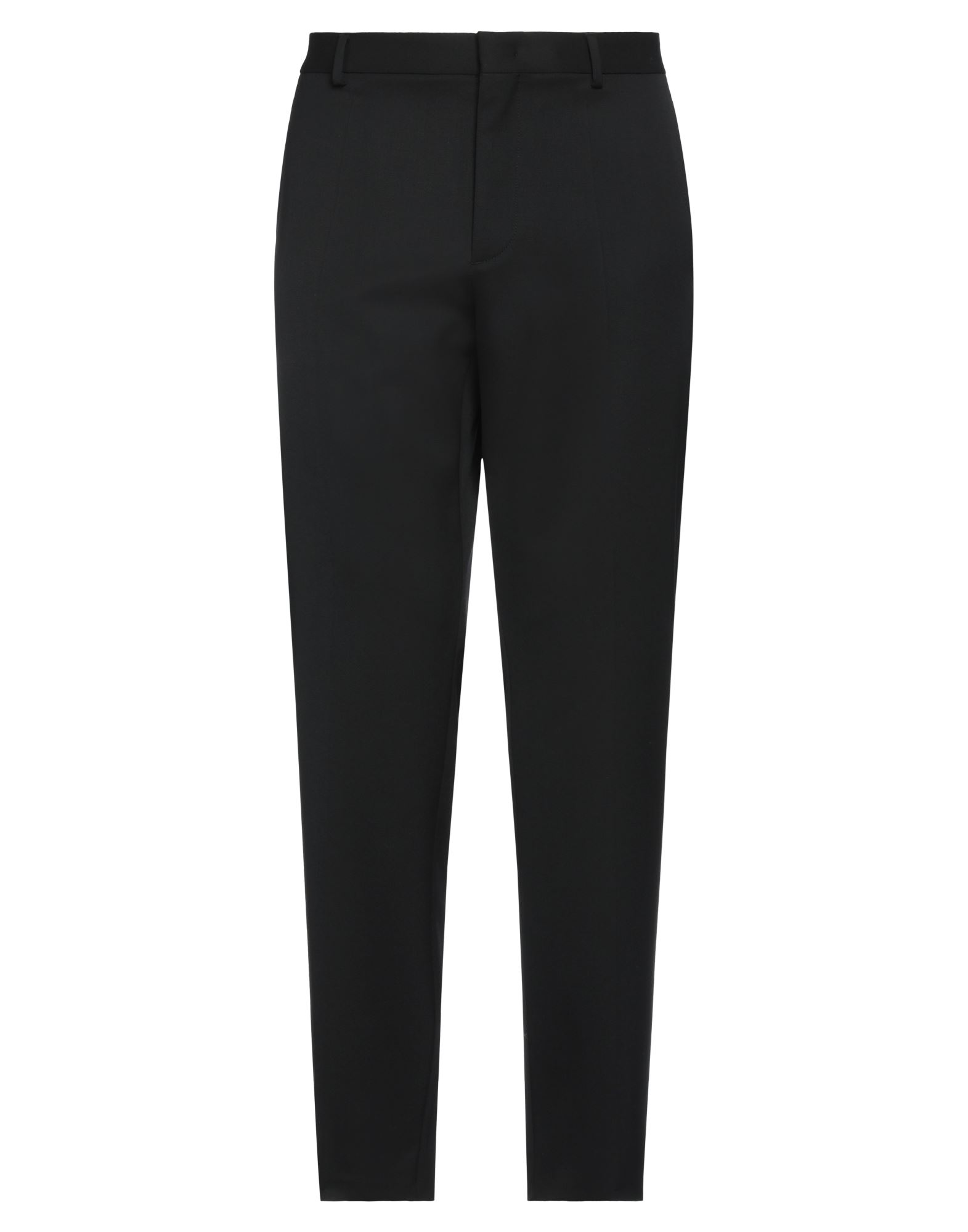 테일러드 팬츠, 울 보일, 스트레치 패브릭, 솔리드 컬러, 장식 부착 없음, 노멀 웨이스트, 벨트 루프, 테이퍼드 레그, 레귤러 핏, 안감없음, 후크 여밈, 지퍼 여밈, 슬릿 포켓, 웰트 포켓, 드라이클리닝, 표백 금지, 건조기 사용불가, 이 브랜드는 사이즈가 크게 나옵니다, 오피스 룩이나 특별한 날에 적합한 품격 있는 포멀 스타일. 이미지