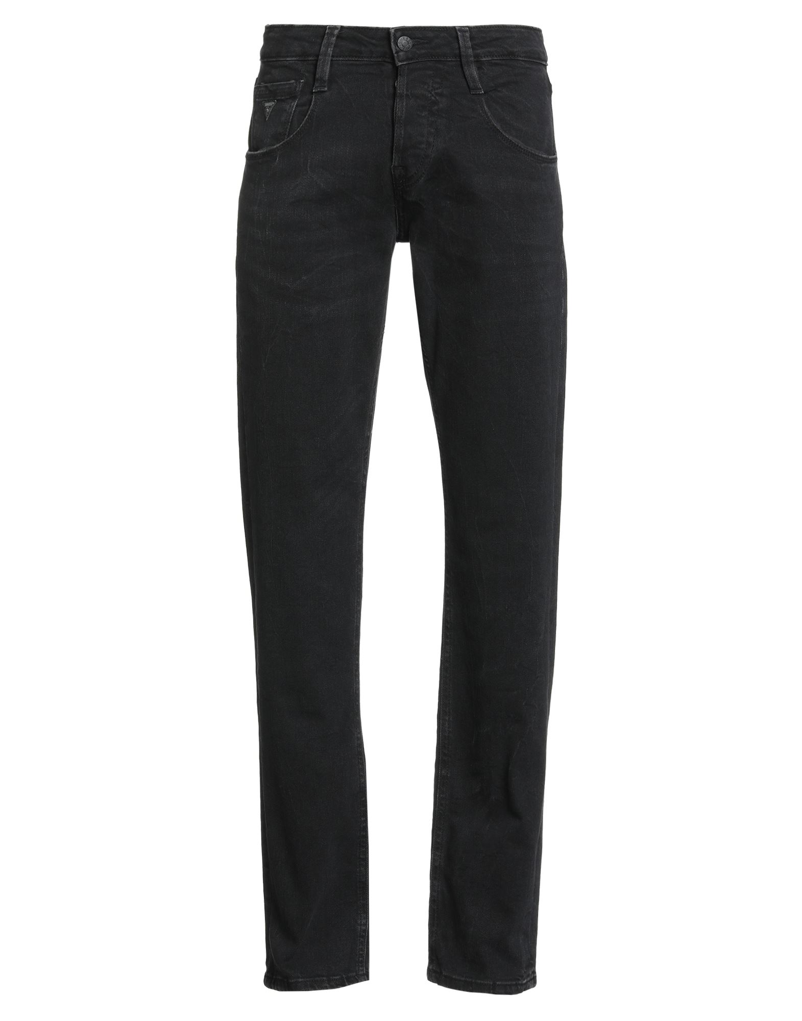 스키니 진, 데님, 바랜 효과, 스트레치 패브릭, 솔리드 컬러, 브랜드 로고, 컬러 워싱, 로우 웨이스트, 레귤러 핏, 버튼 여밈, 포켓 5개, 세탁기로 세탁, 표백 금지, 건조기 사용불가. 이미지