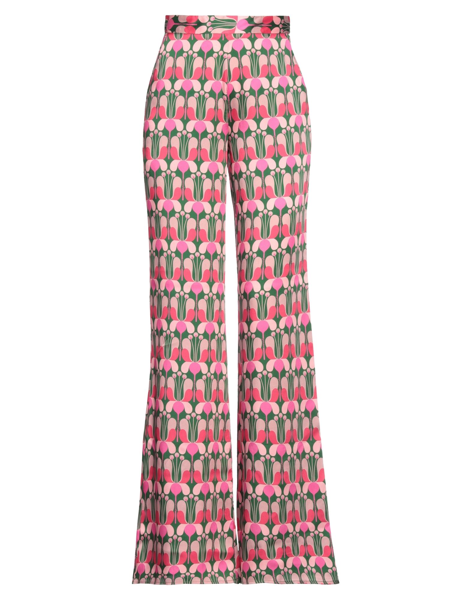 새틴, 장식 부착 없음, 멀티컬러 패턴, 하이 웨이스트, 스트레이트 레그, 레귤러 핏, 멀티 포켓, 기타 바지. 이미지