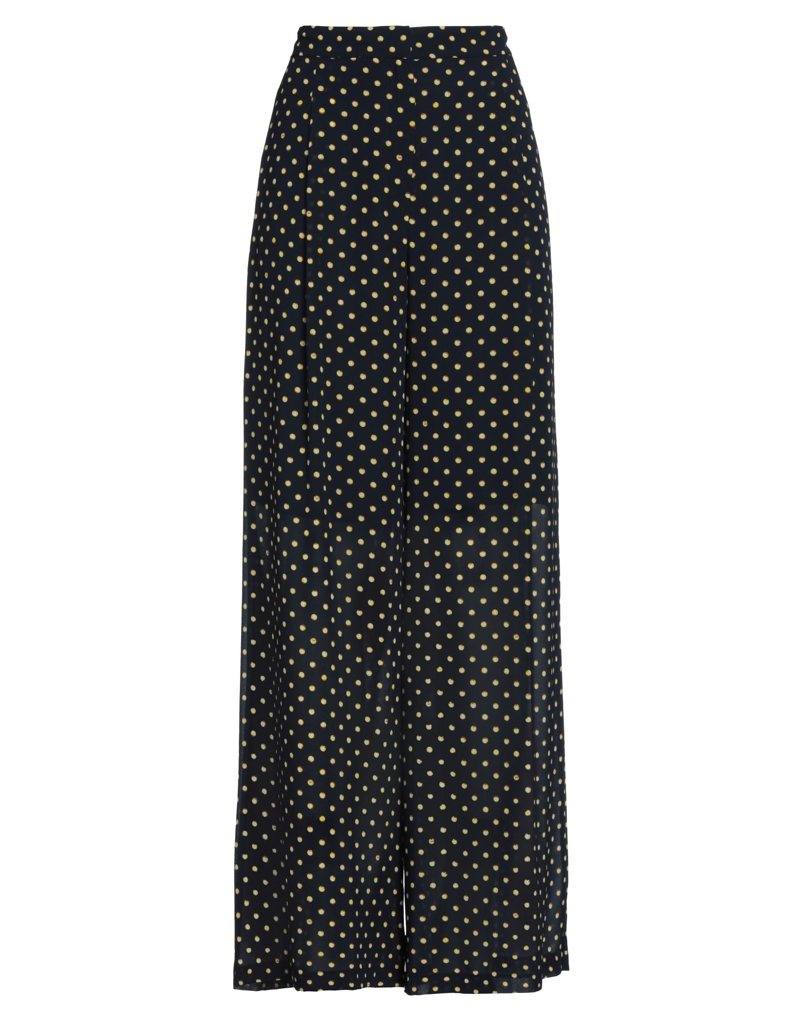 크레이프, 장식 부착 없음, 폴카도트, 하이 웨이스트, 와이드 레그, 컴포트 핏, 지퍼 클로저, 훅&아이, 멀티 포켓, 테일러드. 이미지