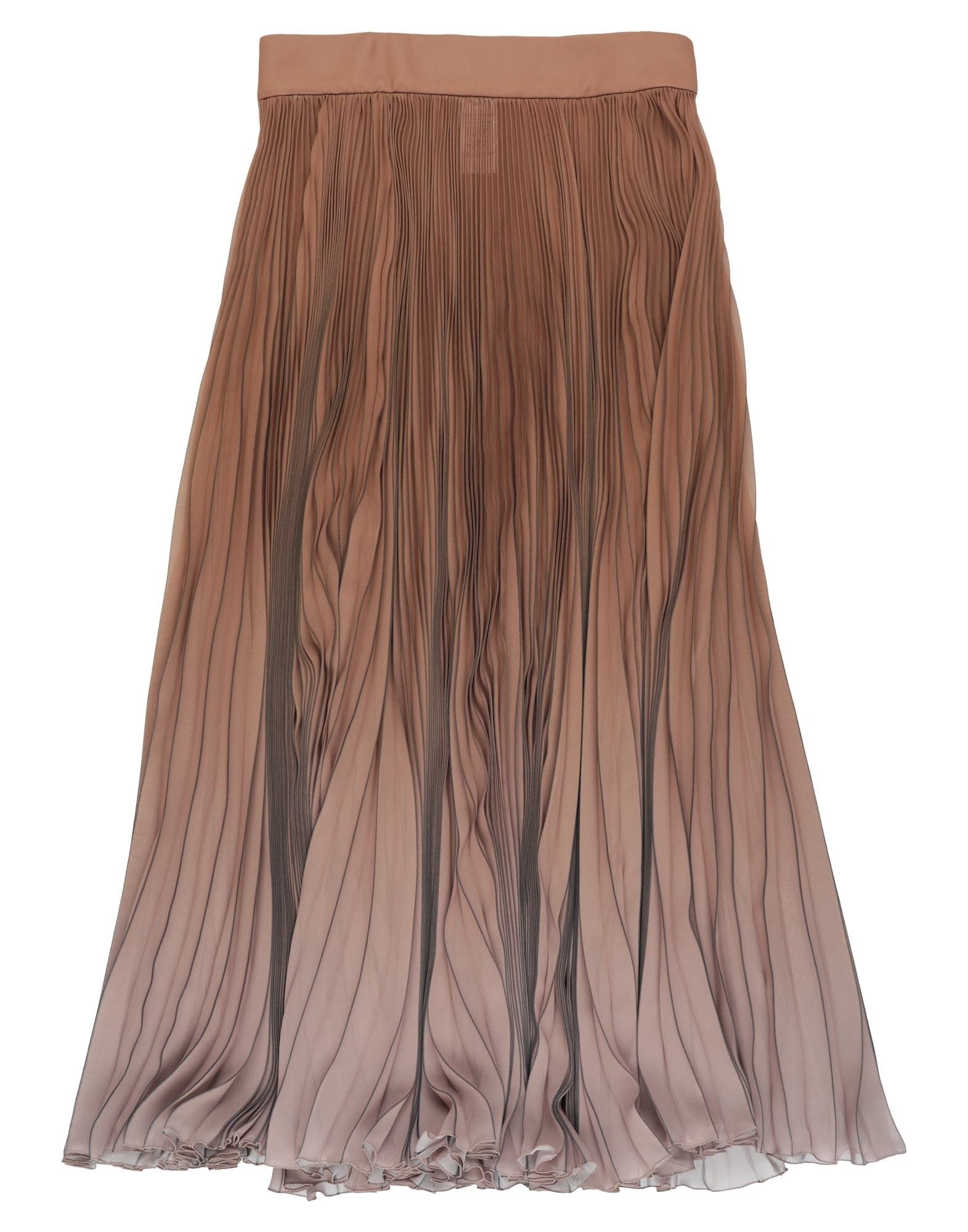 플리츠 스커트, 크레이프, 솔리드 컬러, 주름 가공, 안감없음, 지퍼 여밈, 포켓 없음. 이미지