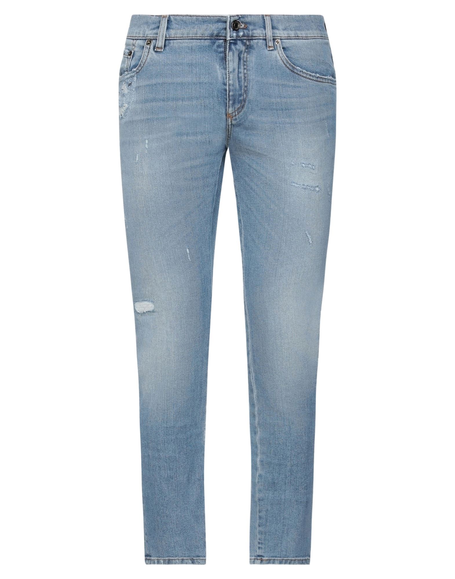 데님, 해진 효과, 바랜 효과, 브랜드 로고, 프린트 디테일 솔리드 컬러, 라이트 워싱, 멀티 포켓, 노멀 웨이스트, κλείσιμο με φερμουάρ, 스트레치. 이미지