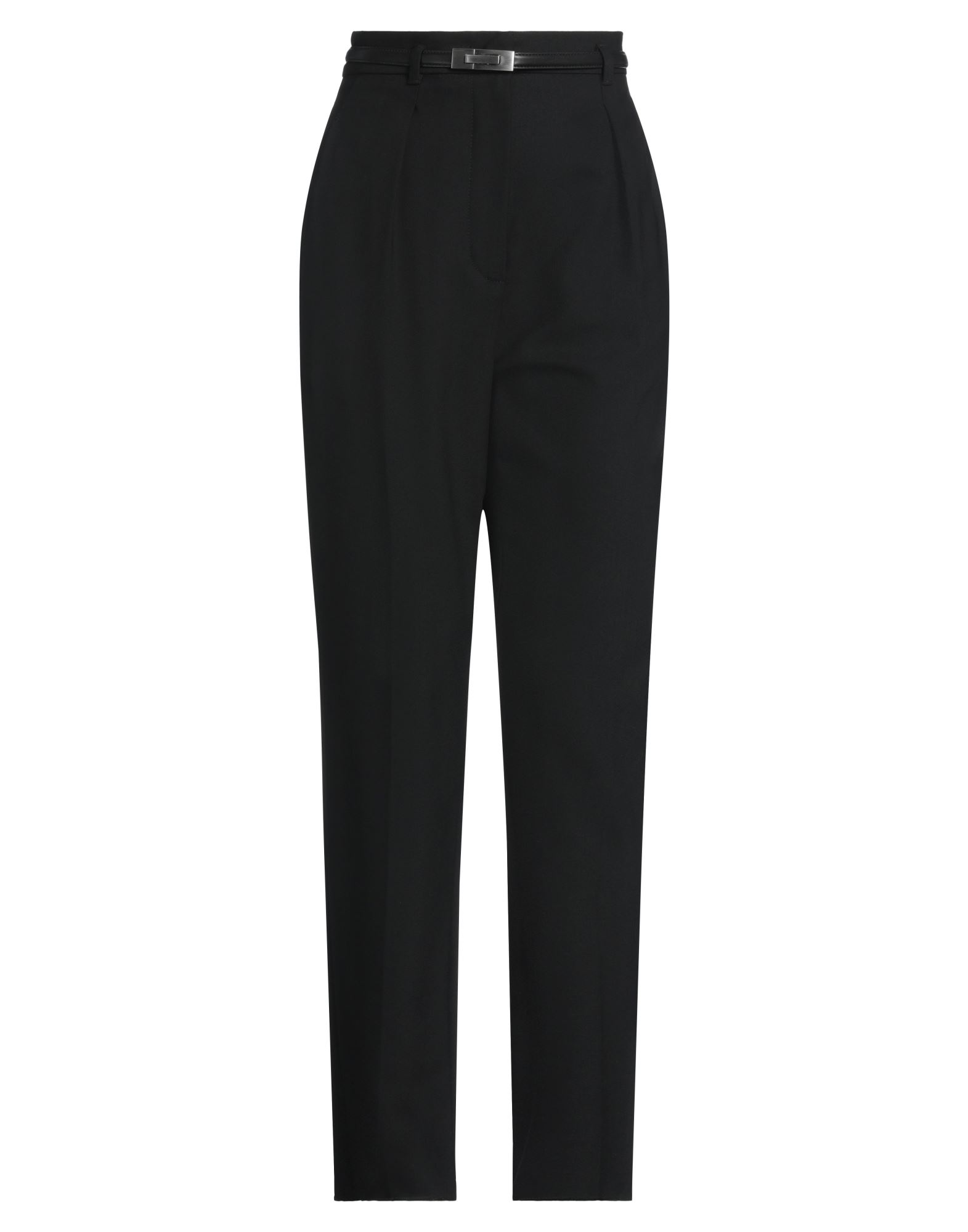 스트레이트 레그 팬츠, 플란넬, 솔리드 컬러, 벨트, 하이 웨이스트, 벨트 루프, 레귤러 핏, 후크 여밈, 지퍼 여밈, 멀티 포켓, 스트레치, 드라이클리닝, 표백 금지, 건조기 사용불가. 이미지