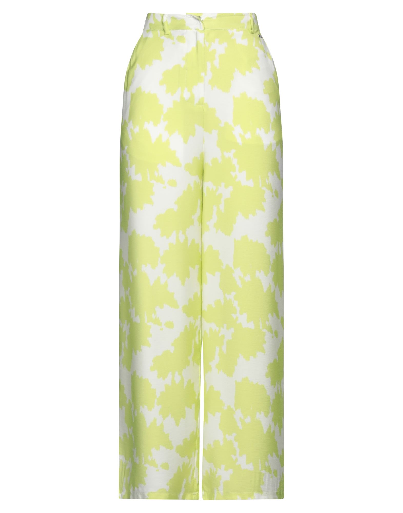 트윌, 장식 부착 없음, 투톤 패턴, 하이 웨이스트, 와이드 레그, 레귤러 핏, 지퍼 여밈, 후크 여밈, 멀티 포켓, 치노. 이미지