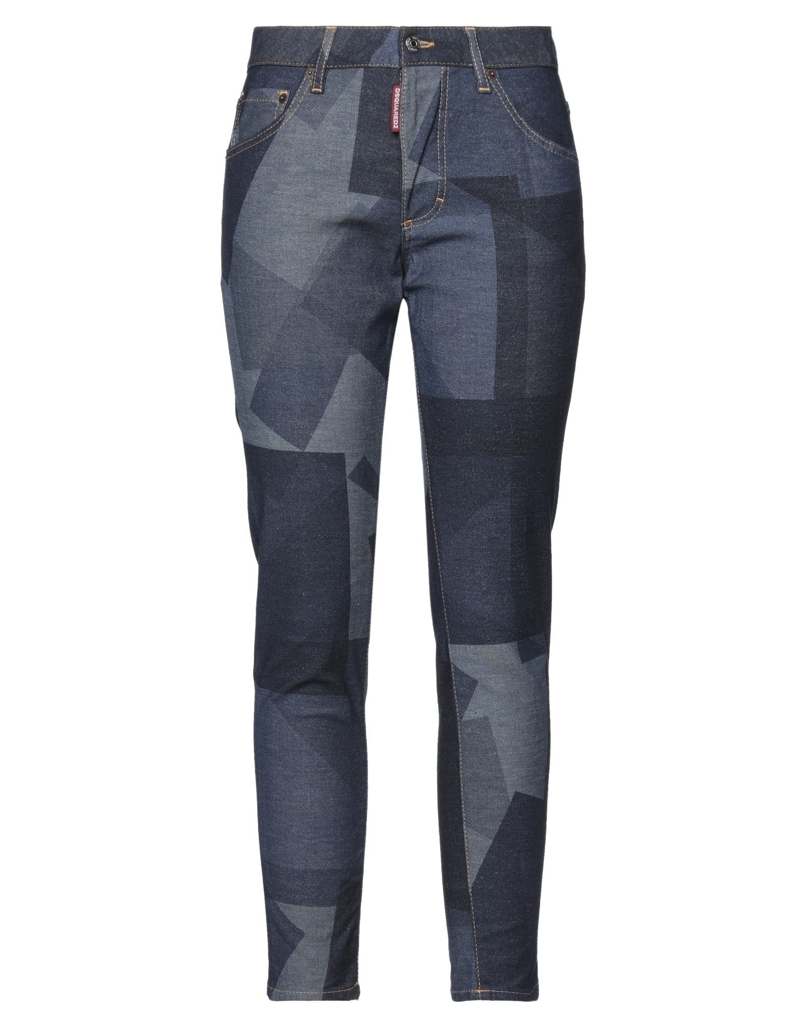 스키니 진, 데님, 멀티컬러 패턴, 브랜드 로고, 미디엄 워싱, 노멀 웨이스트, 벨트 루프, 레귤러 핏, 버튼 여밈, 스트레치. 이미지