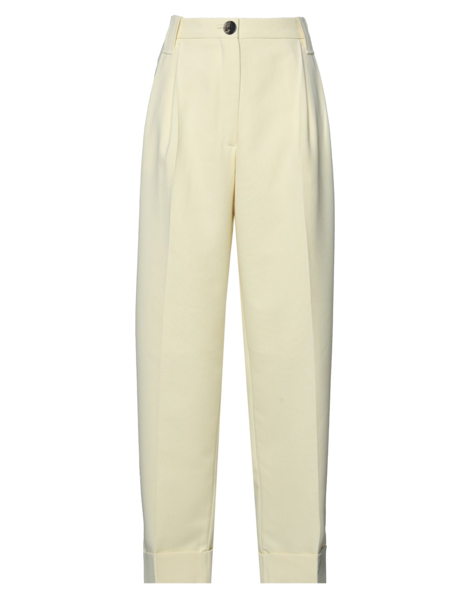 스트레이트 레그 팬츠, 우븐, 솔리드 컬러, 다트, 하이 웨이스트, 컴포트 핏, 1 버튼, 지퍼 여밈, 폴디드 헴, 멀티 포켓. 이미지