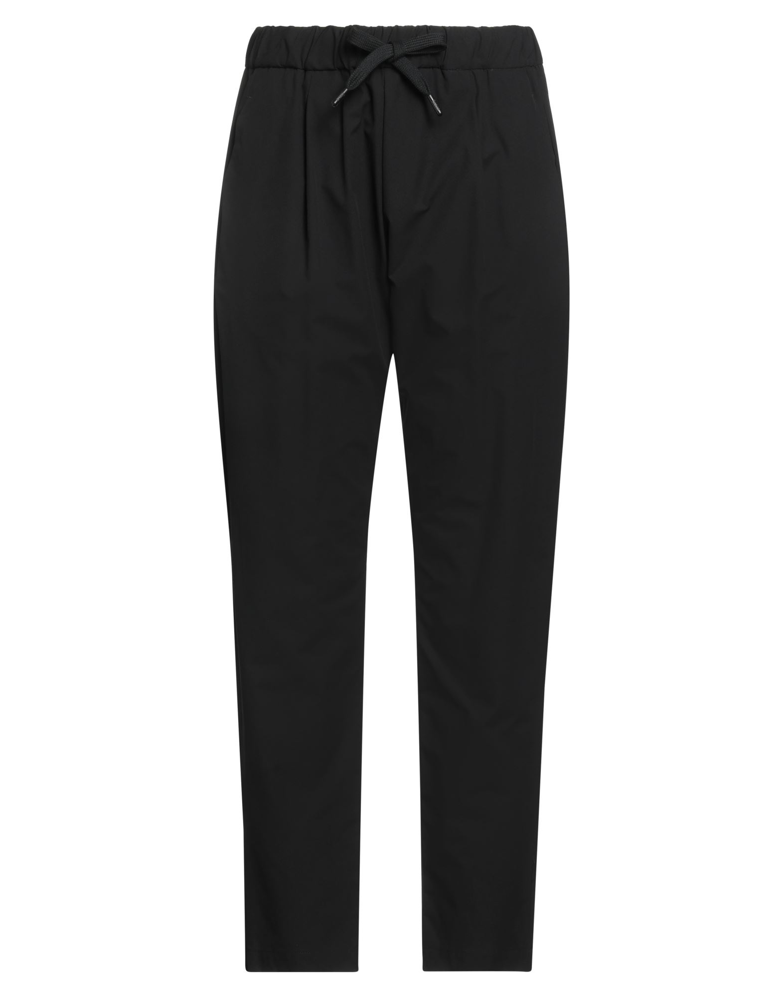 테이퍼드 팬츠, 우븐, 솔리드 컬러, 장식 부착 없음, 하이 웨이스트, 레귤러 핏, 드로스트링 여밈, 멀티 포켓, 드라이클리닝, 표백 금지, 건조기 사용불가. 이미지