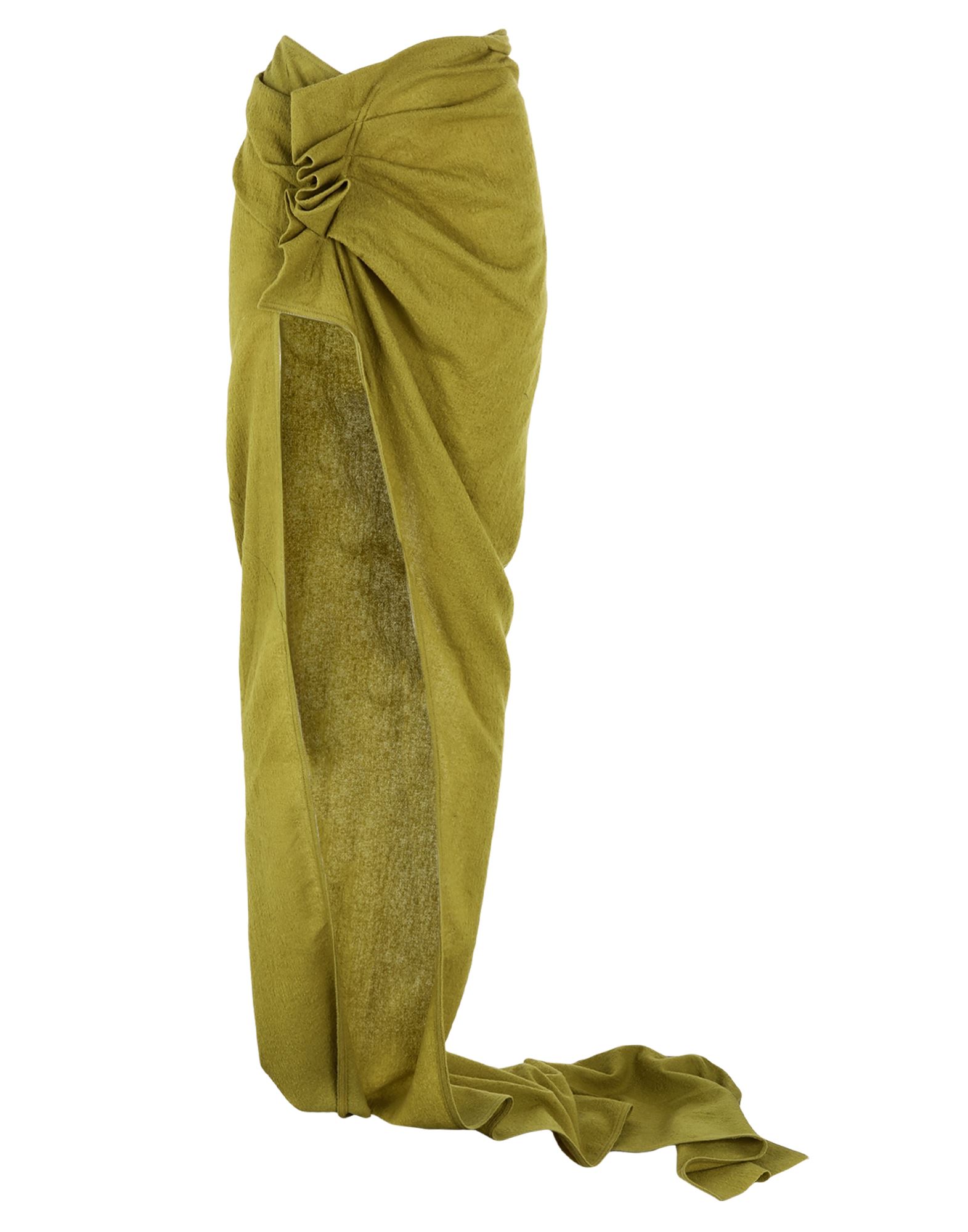 울, 러플, 솔리드 컬러, 안감없음, 지퍼 여밈, 프론트 슬릿, 포켓 없음, 손세탁 또는 드라이클리닝, 표백 금지, 건조기 사용불가, 비대칭 스커트. 이미지