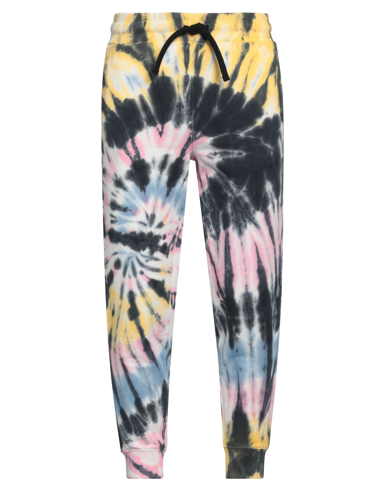 트랙 팬츠, 프렌치 테리, 타이다이, 브랜드 로고, 하이 웨이스트, 드로스트링 웨이스트, 컴포트 핏, 멀티 포켓, 세탁기로 세탁, 표백 금지, 건조기 사용불가, 크롭트. 이미지