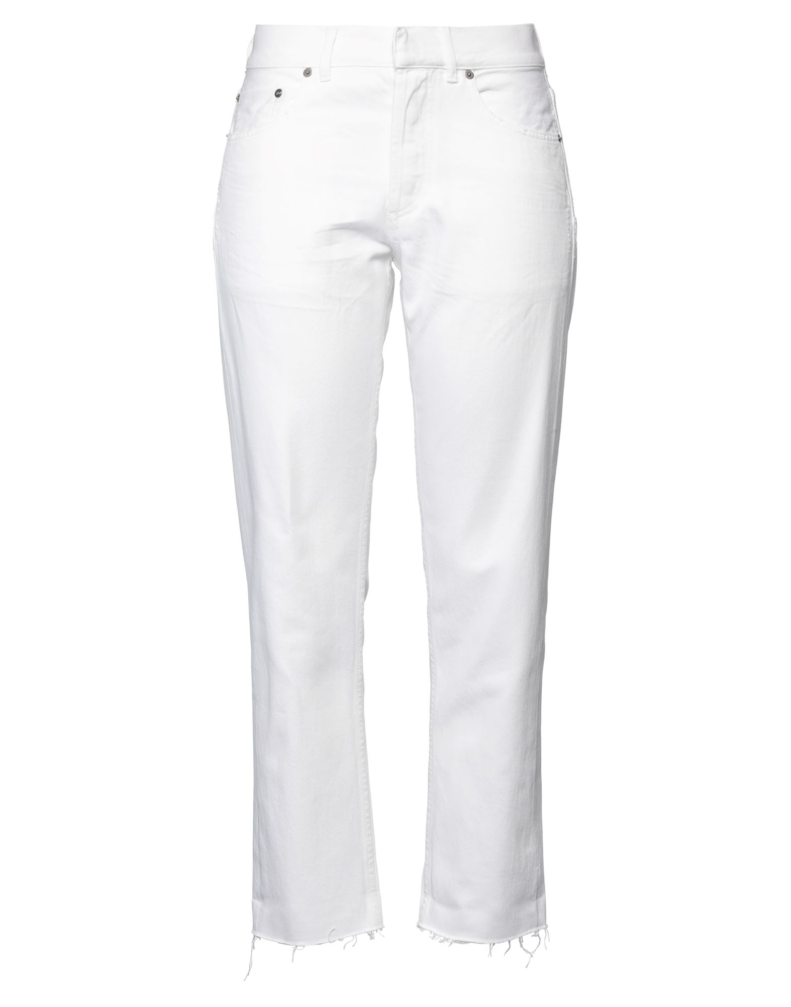 데님, 브랜드 로고, 솔리드 컬러, 컬러 워싱, 하이 웨이스트, 스트레이트 레그, 버튼 여밈, 멀티 포켓, 스트레이트 레그 스타일. 이미지