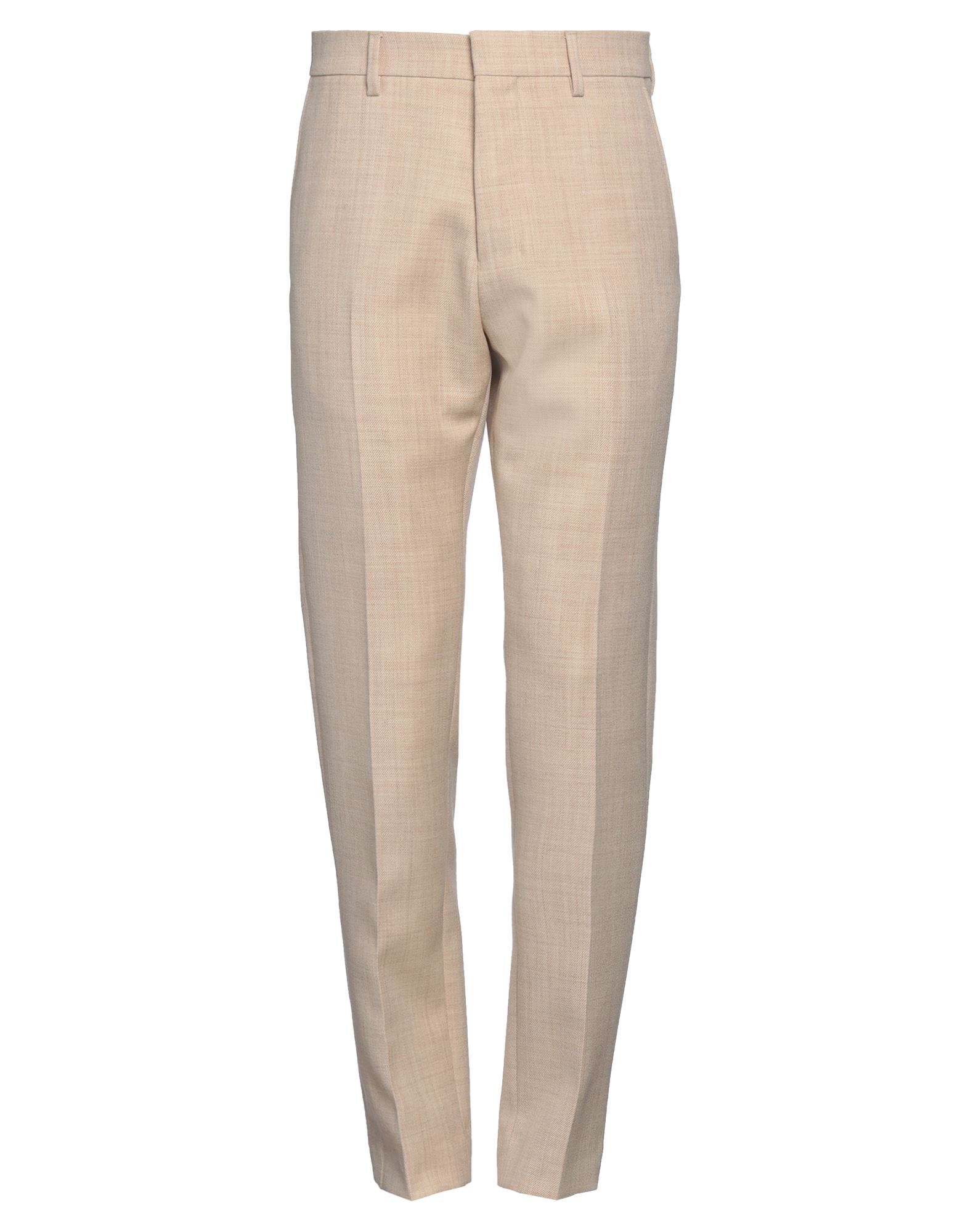 테일러드 팬츠, 울 보일, 솔리드 컬러, 장식 부착 없음, 하이 웨이스트, 테이퍼드 레그, 레귤러 핏, 지퍼 여밈, 후크 여밈, 멀티 포켓, 드라이클리닝, 표백 금지, 건조기 사용불가, 동물성 비섬유 자재 함유, 이 브랜드는 사이즈가 크게 나옵니다. 이미지