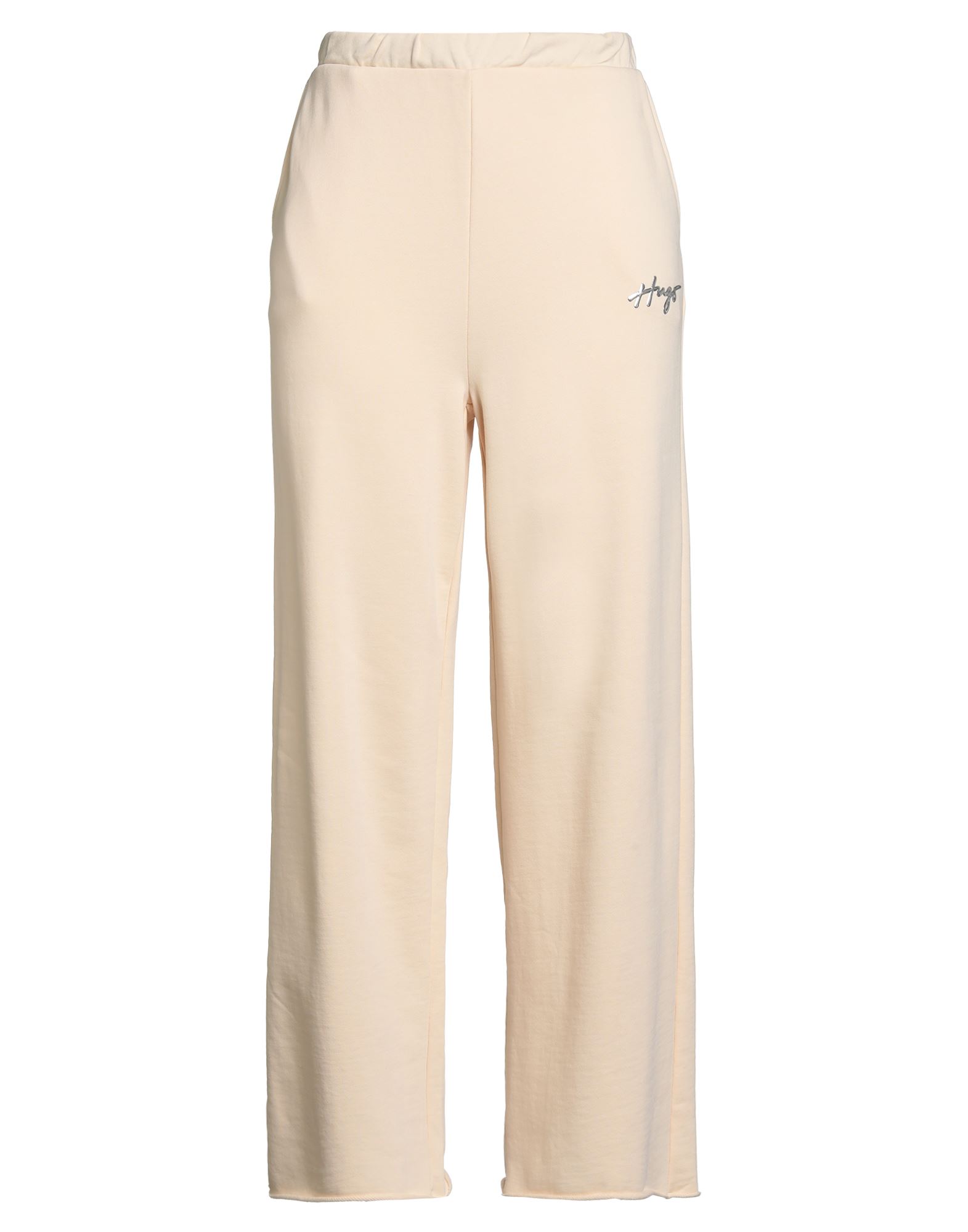 트랙 팬츠, 프렌치 테리, 장식 디테일 솔리드 컬러, 브랜드 로고, 하이 웨이스트, 드로스트링 웨이스트, 컴포트 핏, 슬릿 포켓, 세탁기로 세탁, 표백 금지, 건조기 사용불가, 운동이나 야외 활동에 적합한, 스타일과 편안함을 모두 갖춘 퍼포먼스 스포츠웨어. 이미지