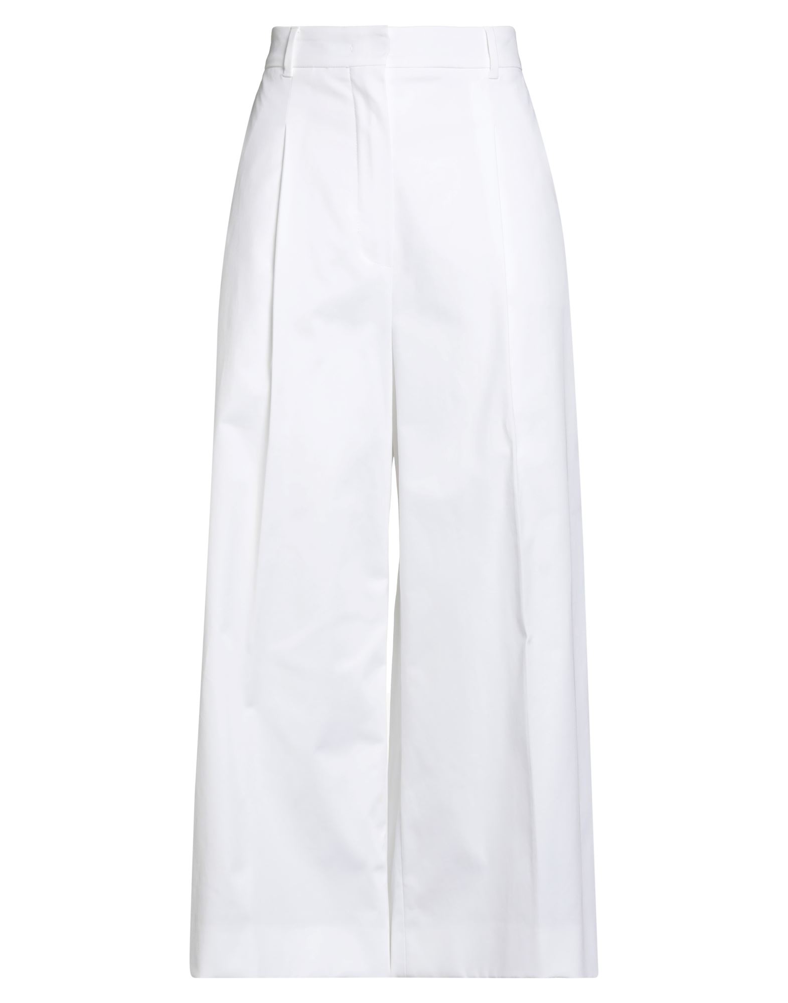 와이드 레그 팬츠, 트윌, 스트레치 패브릭, 솔리드 컬러, 장식 부착 없음, 하이 웨이스트, 벨트 루프, 레귤러 핏, 후크 여밈, 지퍼 여밈, 멀티 포켓, 세탁기 세탁 또는 드라이클리닝, 표백 금지, 건조기 사용불가, 편안함과 우아함이 결합된 격식을 갖춘 세련된 포멀 오피스 룩. 이미지