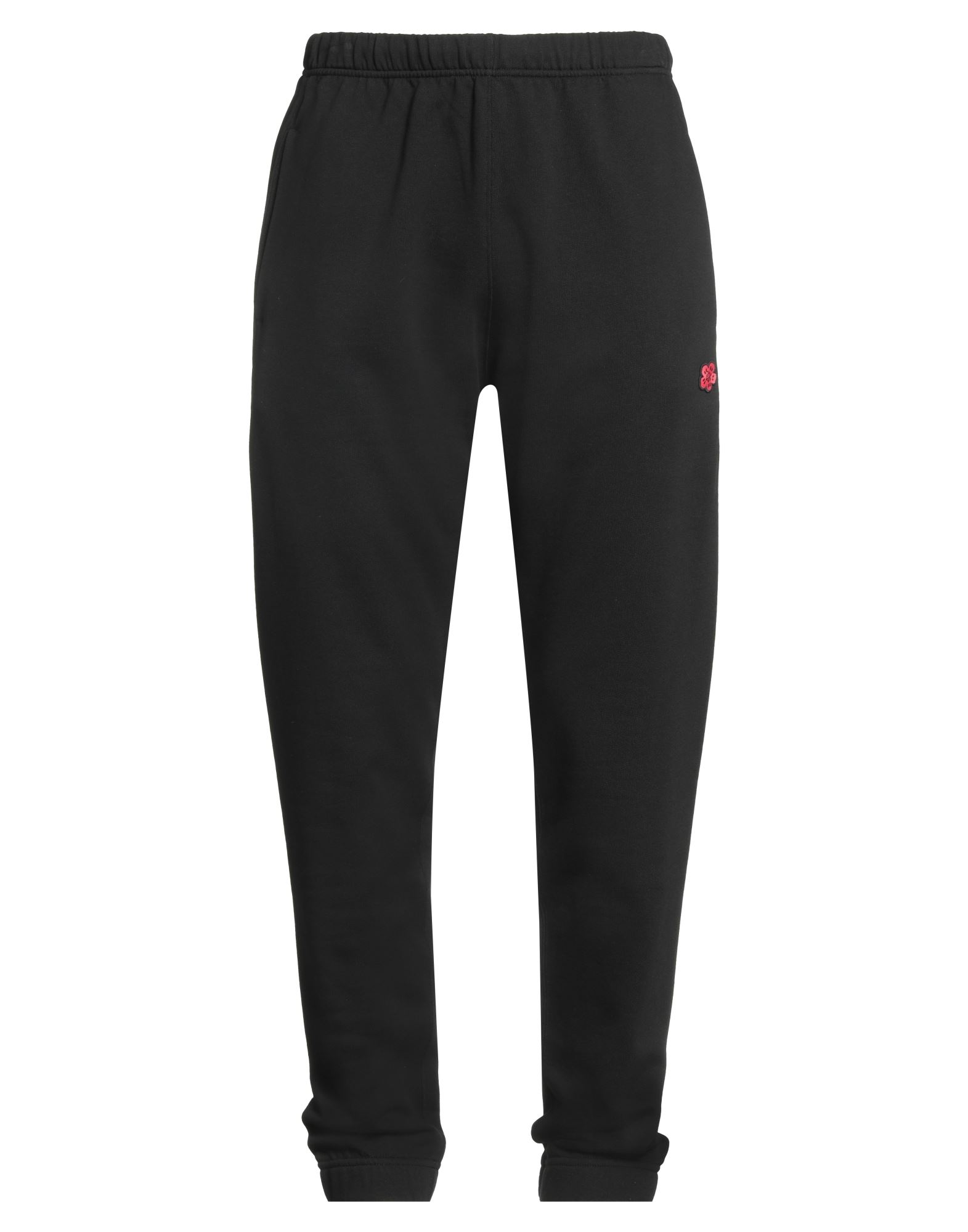 트랙 팬츠, 플리스, 솔리드 컬러, 자수 로고 장식, 하이 웨이스트, 레귤러 핏, 드로스트링 여밈, 슬릿 포켓, 패치 포켓, 세탁기 세탁 또는 드라이클리닝, 표백 금지, 건조기 사용불가, 운동이나 야외 활동에 적합한, 스타일과 편안함을 모두 갖춘 퍼포먼스 스포츠웨어. 이미지