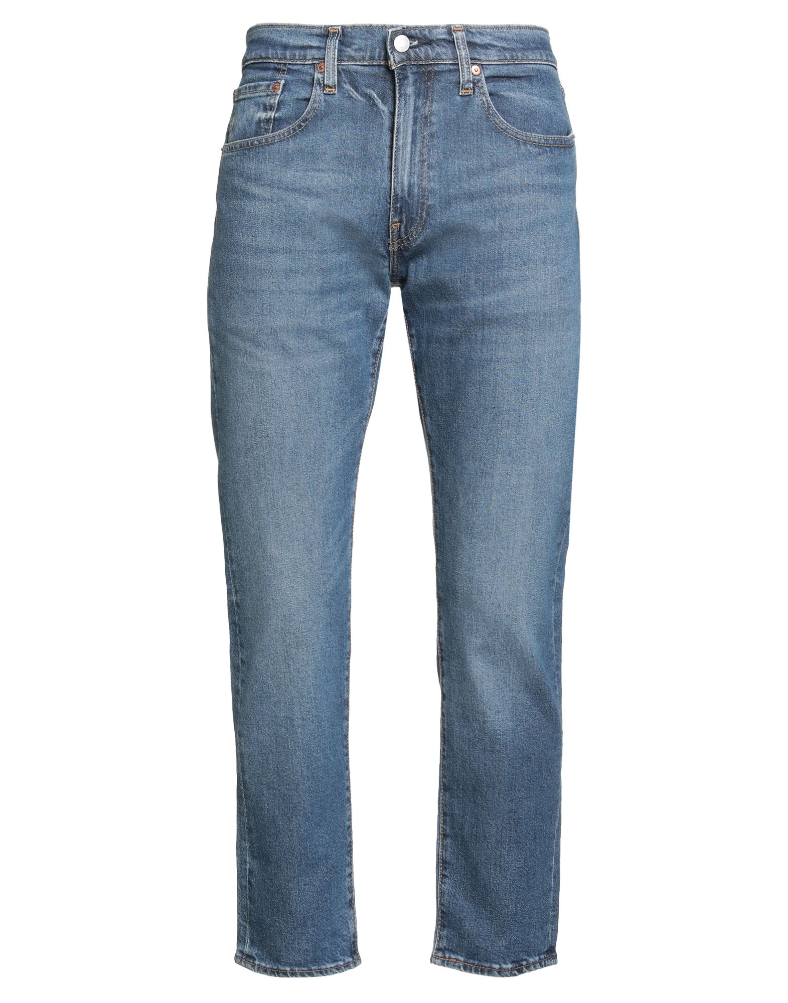 스트레이트 레그 진, model: 512, 데님, 바랜 효과, 솔리드 컬러, 브랜드 로고, 가죽 인서트, 미디엄 워싱, 하이 웨이스트, 벨트 루프, 레귤러 핏, 1 버튼, 멀티 포켓, 스트레치, 동물성 비섬유 자재 함유, 이 브랜드는 사이즈가 작게 나옵니다. 이미지