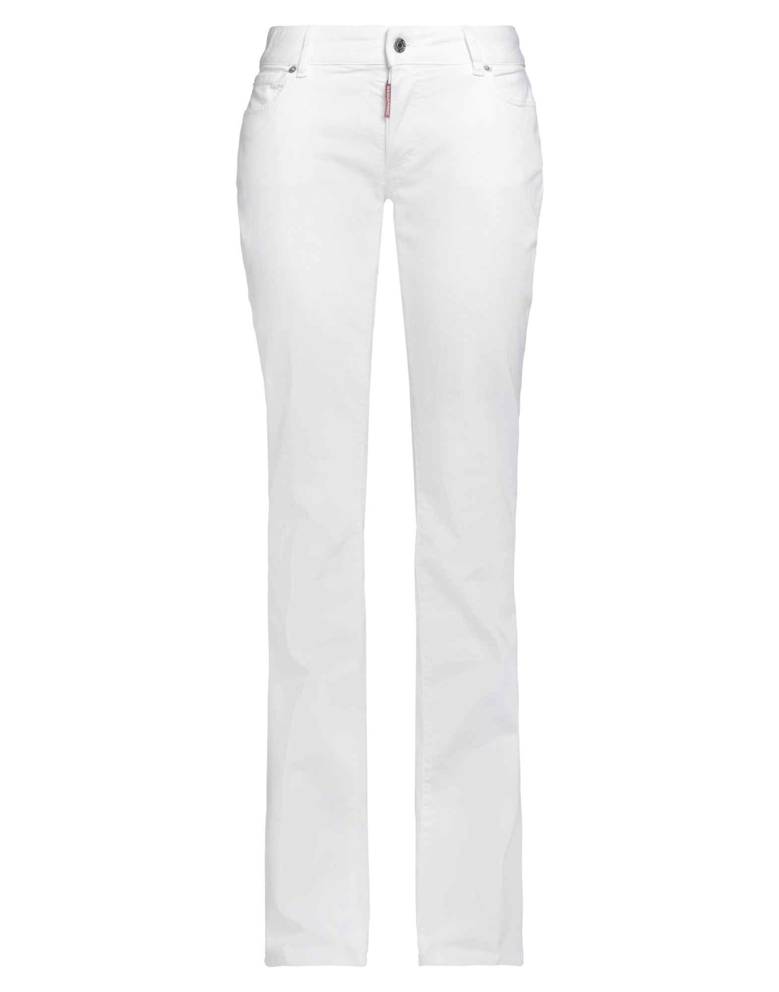 데님, 가죽 인서트, 브랜드 로고, 솔리드 컬러, 컬러 워싱, 노멀 웨이스트, 벨트 루프, 버튼 여밈, 멀티 포켓, 스트레치, 세탁기 세탁 또는 드라이클리닝, 표백 금지, 건조기 사용불가, 동물성 비섬유 자재 함유, 플레어 진. 이미지