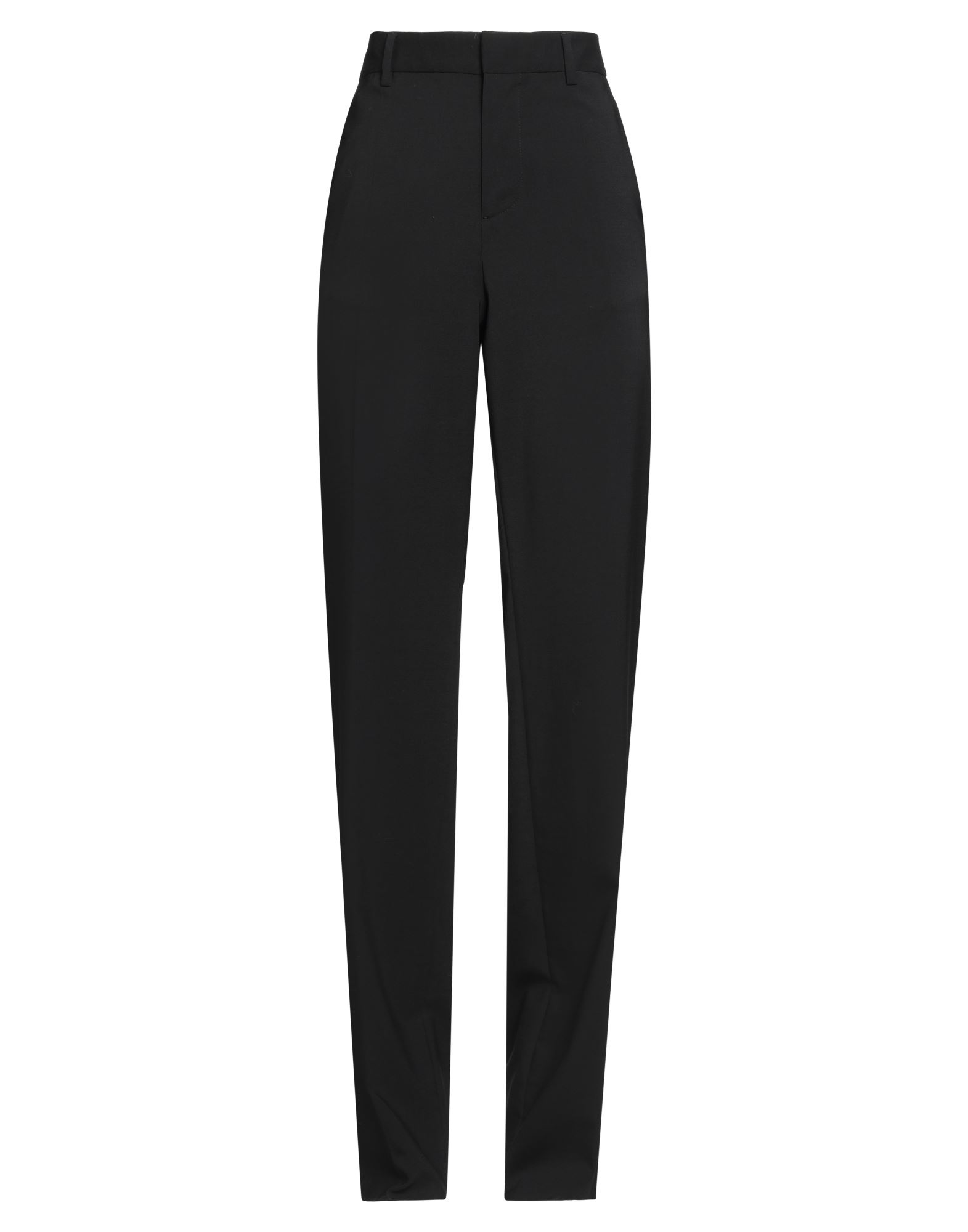 스트레이트 레그 팬츠, 우븐, 솔리드 컬러, 장식 부착 없음, 하이 웨이스트, 레귤러 핏, 지퍼 여밈, 후크 여밈, 멀티 포켓, 스트레치 패브릭, 드라이클리닝, 표백 금지, 건조기 사용불가. 이미지