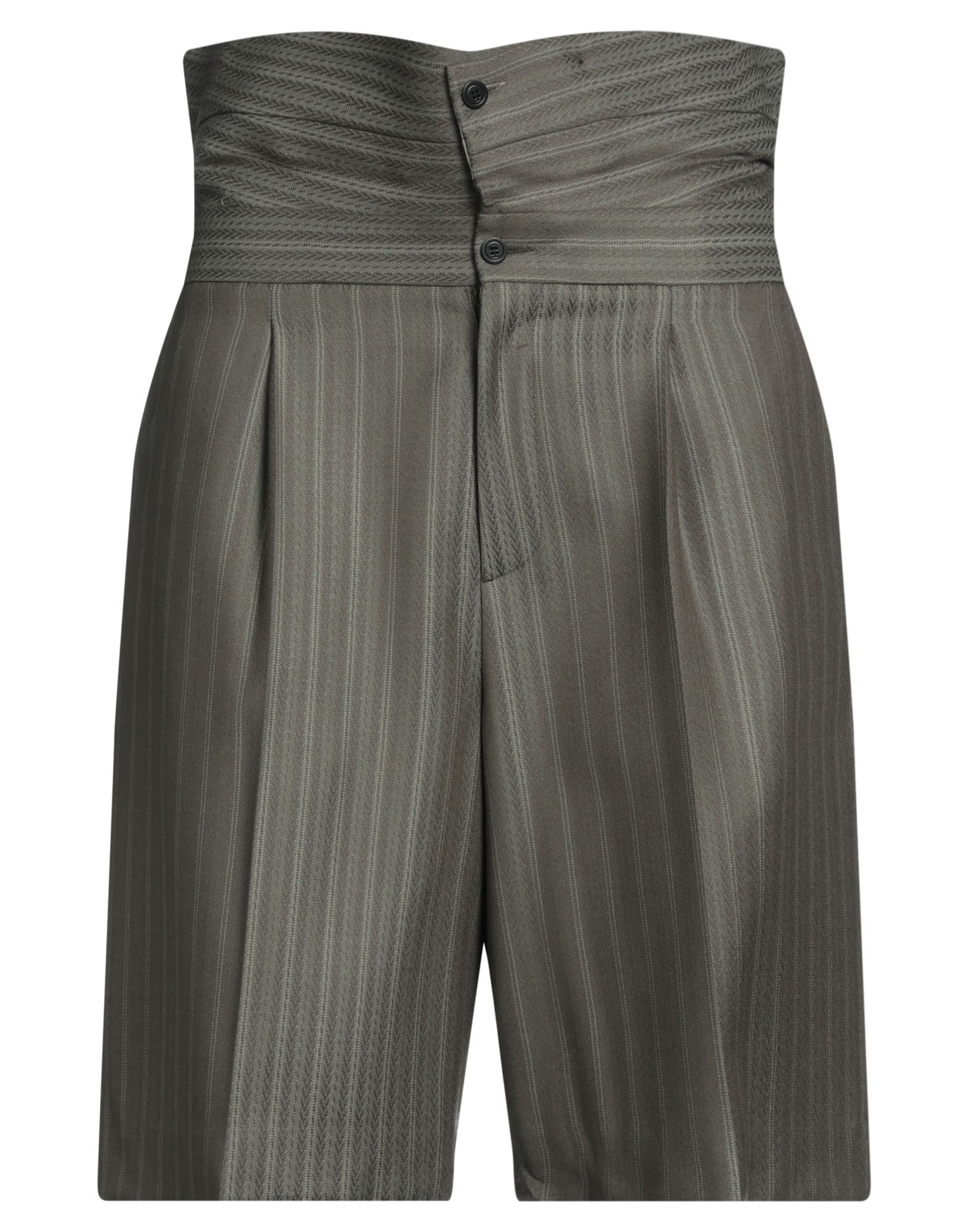 울 보일, 자카드, 디테쳐블 디테일, 헤링본, 하이 웨이스트, 스트레이트 레그, 지퍼 클로저, 1 버튼, 멀티 포켓, 테일러드. 이미지