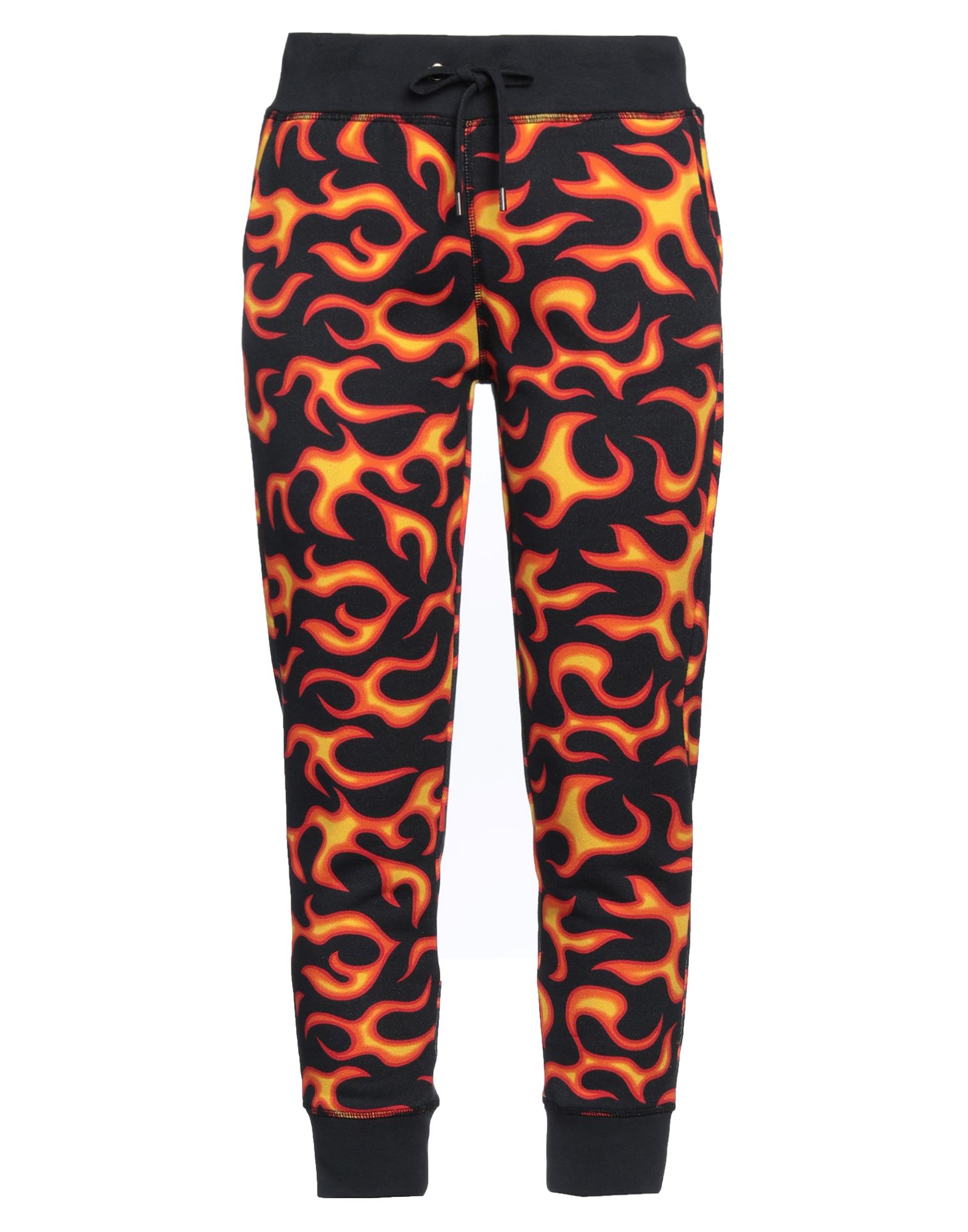 트랙 팬츠, 프렌치 테리, 멀티컬러 패턴, 장식 부착 없음, 하이 웨이스트, 드로스트링 웨이스트, 컴포트 핏, 드로스트링 여밈, 멀티 포켓, 세탁기로 세탁, 표백 금지, 건조기 사용불가. 이미지