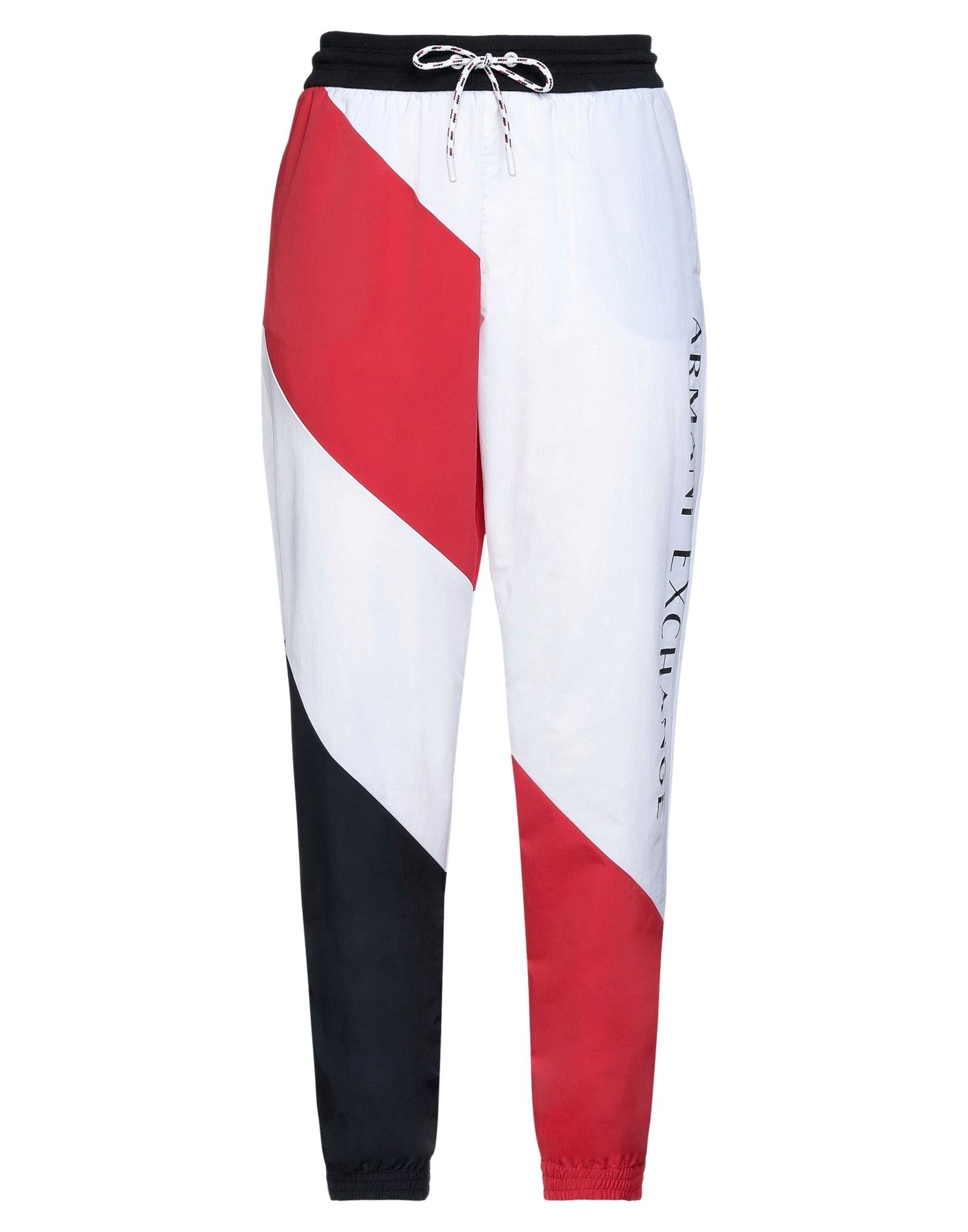 트랙 팬츠, 테크니컬 패브릭, 멀티컬러 패턴, 프린트, 브랜드 로고, 하이 웨이스트, 컴포트 핏, 드로스트링 여밈, 엘라스틱 헴라인, 멀티 포켓. 이미지
