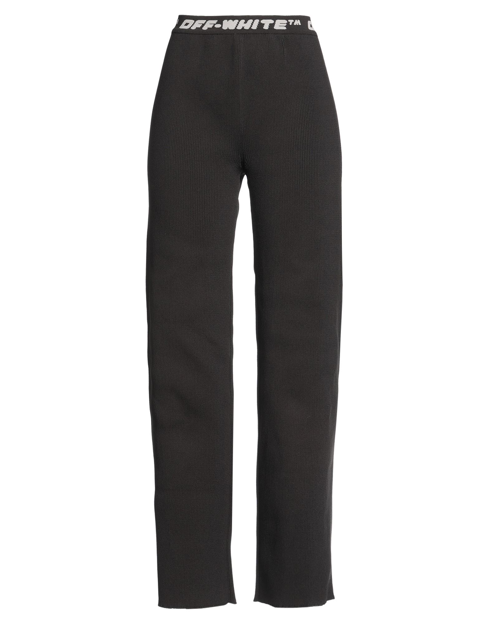 니트 소재, 레귤러 핏, 솔리드 컬러, 브랜드 로고, 와이드 레그. 이미지