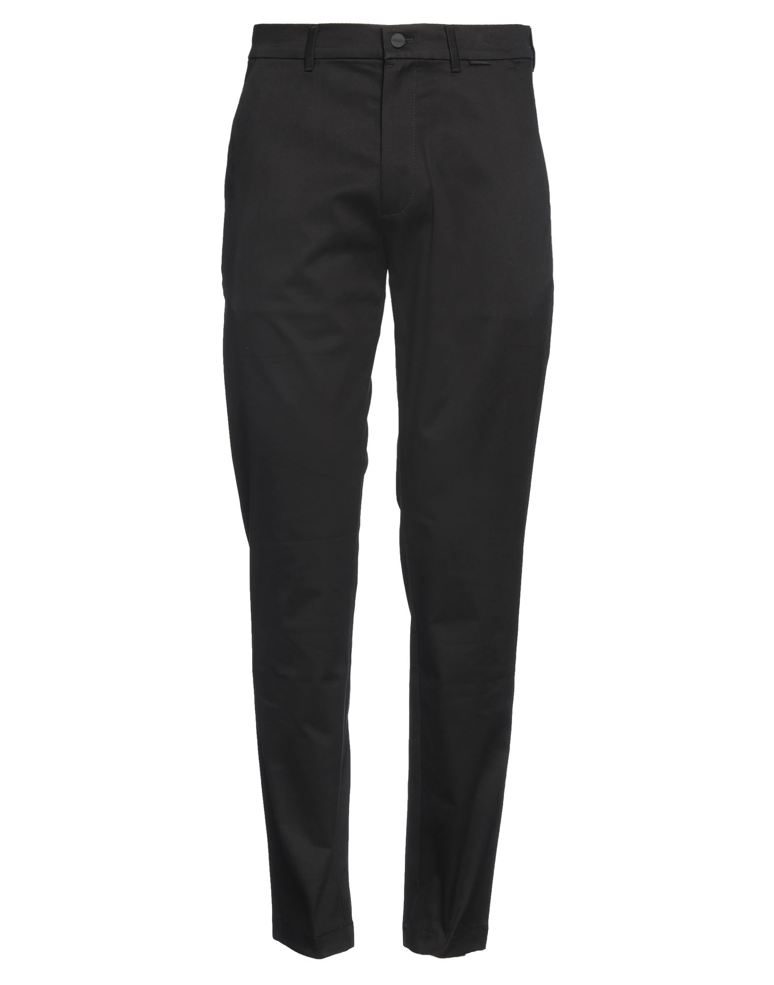 치노 팬츠, 우븐, 솔리드 컬러, 브랜드 로고, 노멀 웨이스트, 테이퍼드 레그, 스키니, 1 버튼, 지퍼 여밈, 멀티 포켓, 스트레치, 세탁기로 세탁, 건조기 사용가능. 이미지