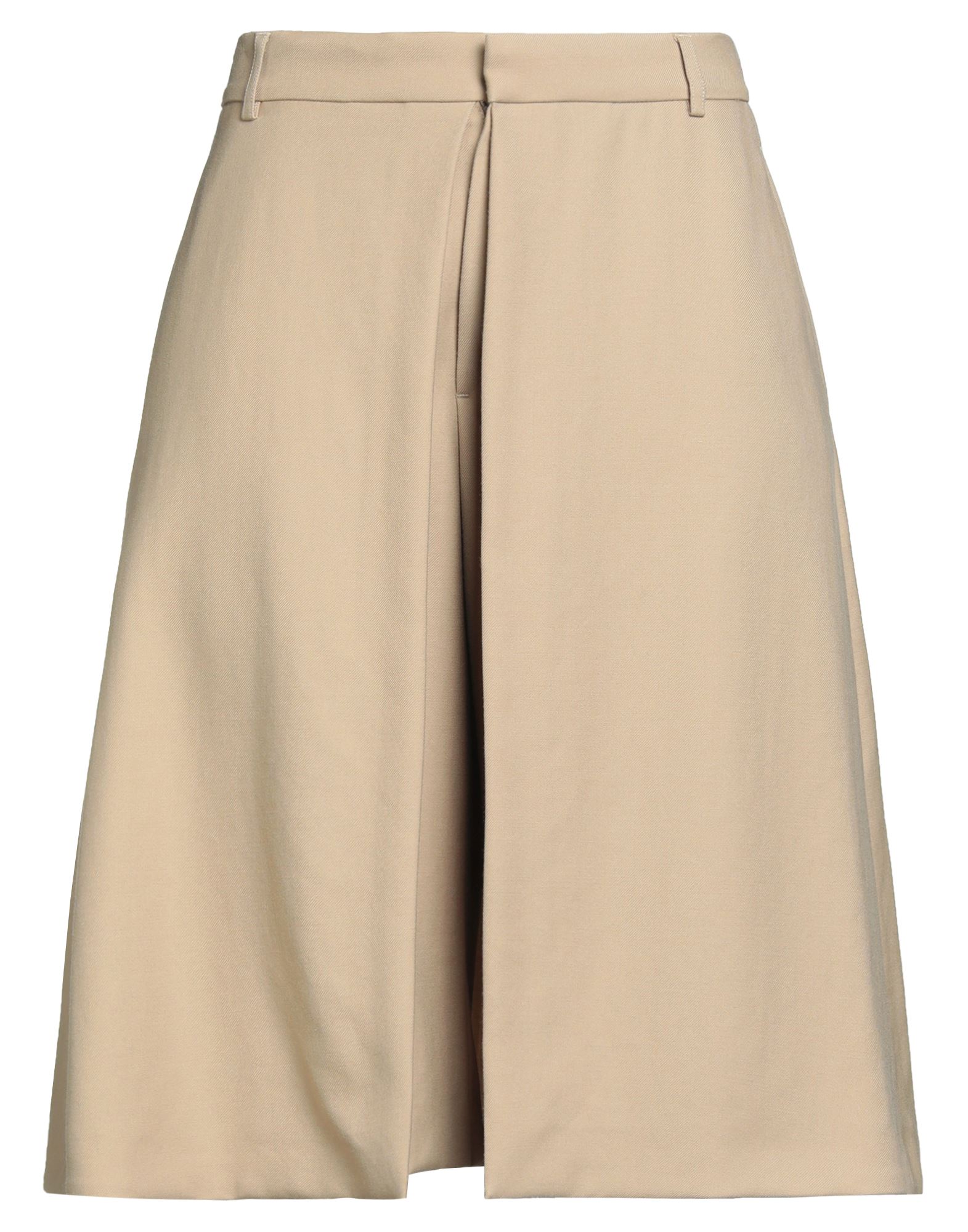 퀼로트, 울, 솔리드 컬러, 장식 부착 없음, 하이 웨이스트, 레귤러 핏, 지퍼 여밈, 후크 여밈, 슬릿 포켓, 웰트 포켓, 드라이클리닝, 표백 금지, 건조기 사용불가. 이미지