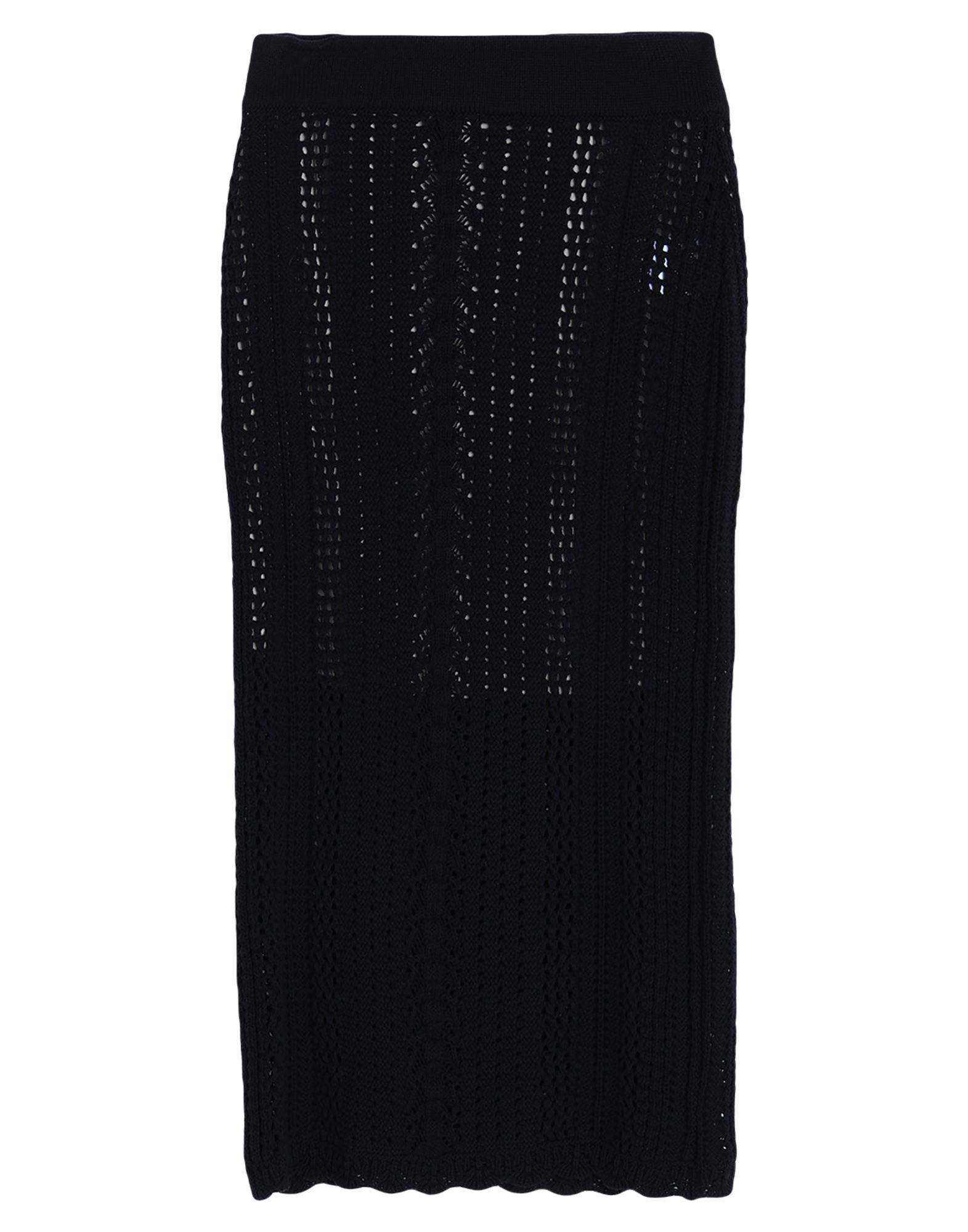 니트 소재, 미디엄웨이트 니트, 장식 부착 없음, 솔리드 컬러, 디테쳐블 안감, 포켓 없음, 2피스 세트, 펜슬 스커트. 이미지