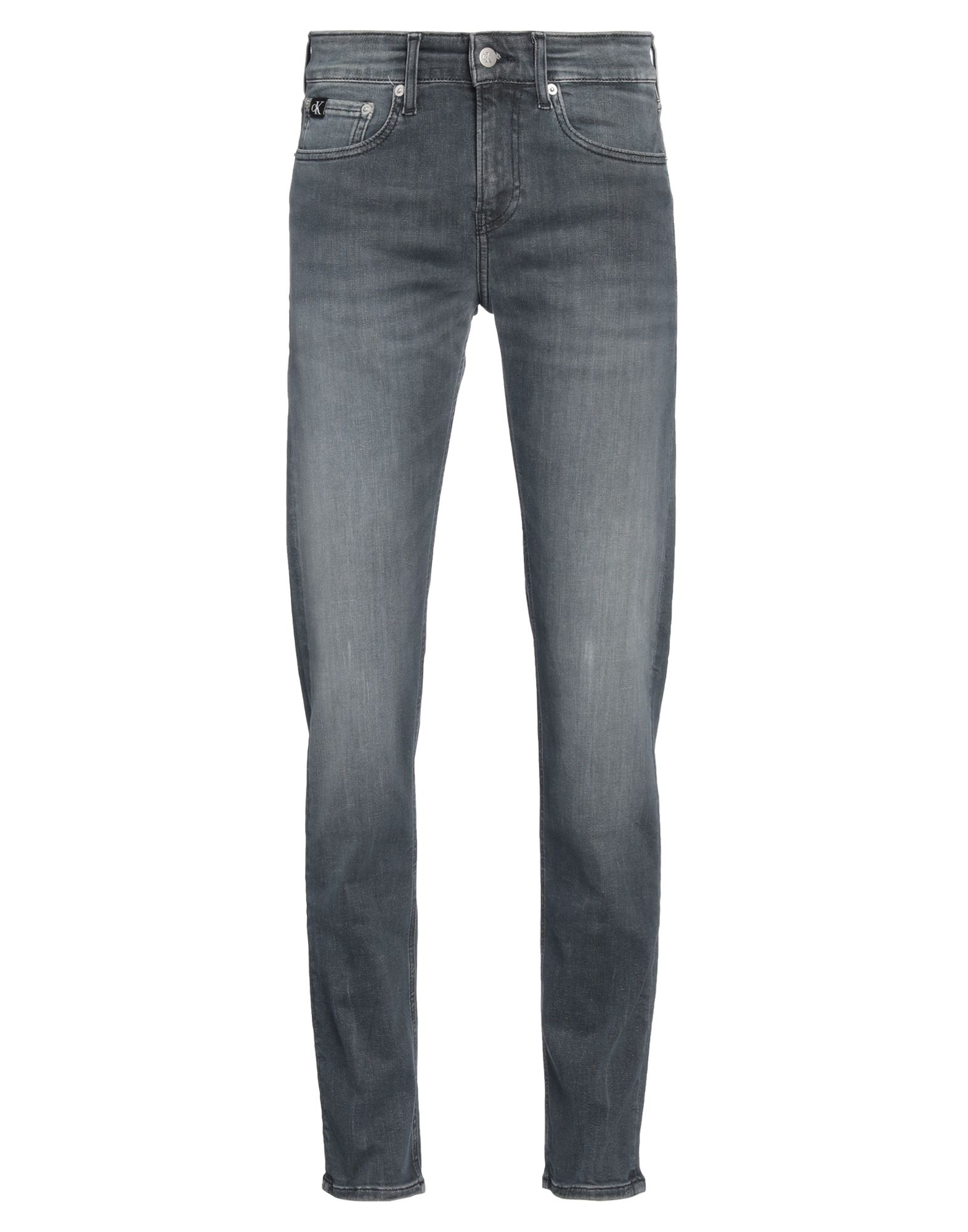 데님, 브랜드 로고, 솔리드 컬러, 다크 워싱, 스키니, 지퍼 여밈, 버튼 여밈, 멀티 포켓, 스트레치, 세탁기로 세탁, 표백 금지, 건조기 사용가능, 테이퍼드 진. 이미지