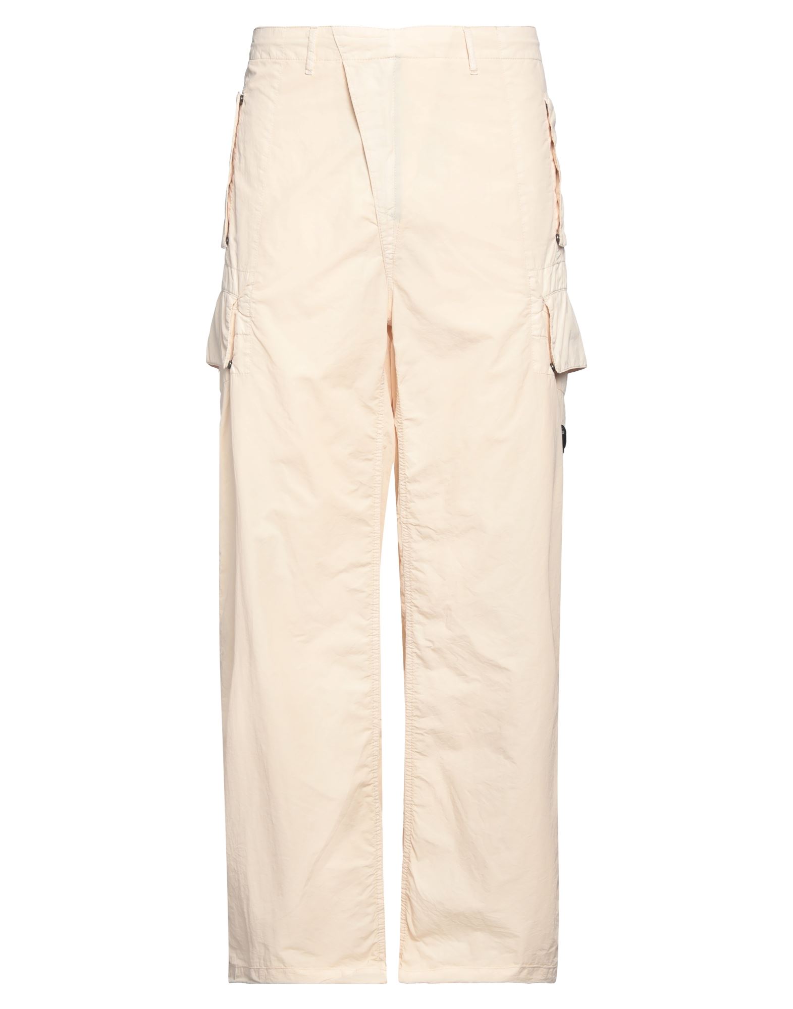 카고 팬츠, 테크니컬 패브릭, 솔리드 컬러, 브랜드 로고, 하이 웨이스트, 레귤러 핏, 지퍼 여밈, 드로스트링 여밈, 멀티 포켓, 세탁기로 세탁, 표백 금지, 건조기 사용불가. 이미지