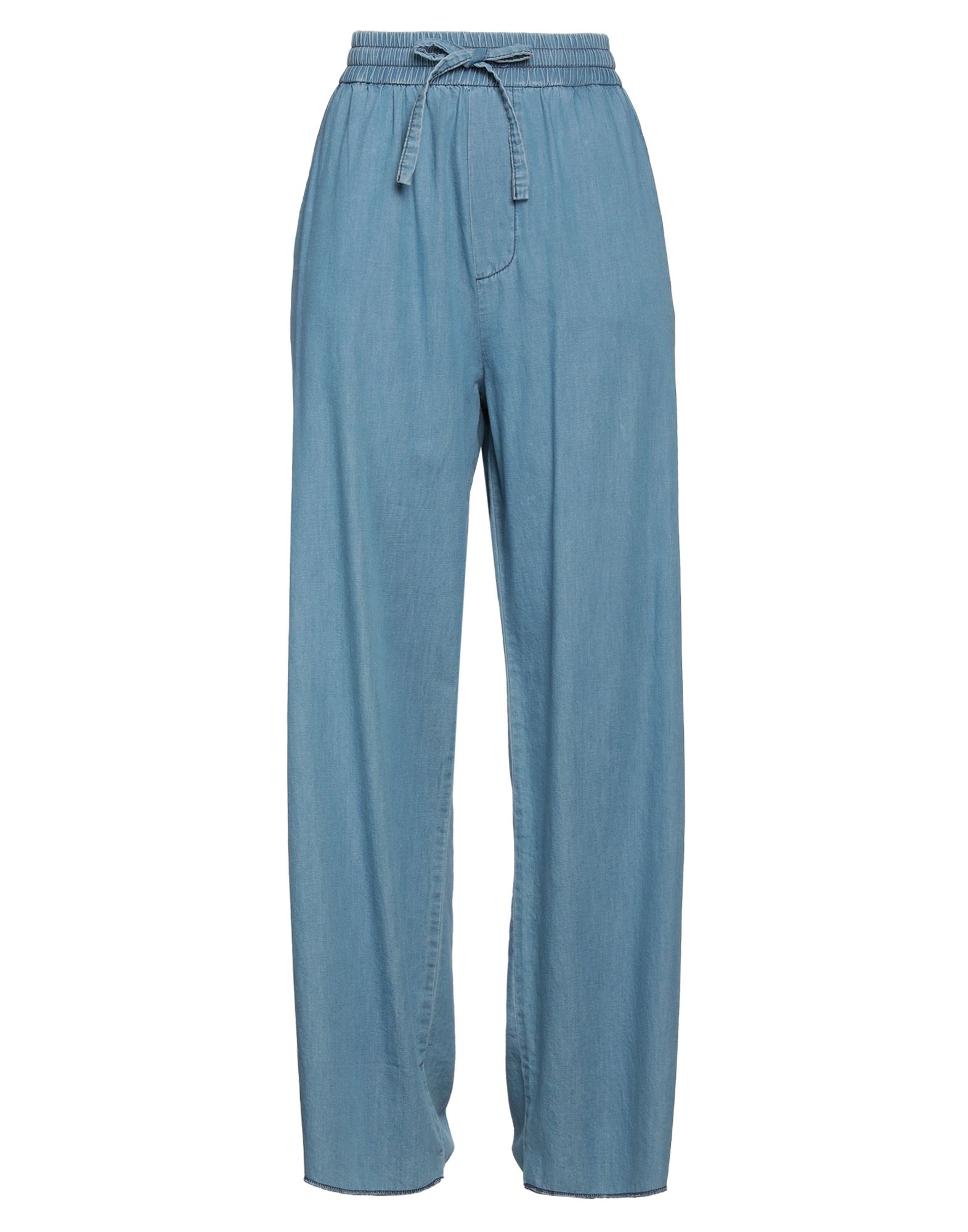 와이드 레그 진, 데님, 솔리드 컬러, 장식 부착 없음, 미디엄 워싱, 하이 웨이스트, 컴포트 핏, 멀티 포켓, 세탁기 세탁 또는 드라이클리닝, 표백 금지, 건조기 사용가능. 이미지