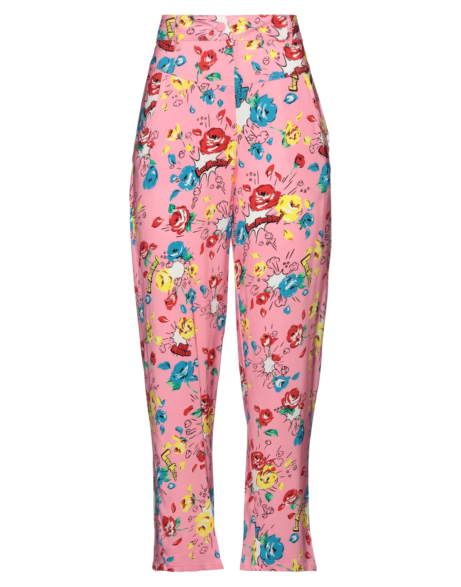 크레이프, 브랜드 로고, 멀티컬러 패턴, 하이 웨이스트, 테이퍼드 레그, 레귤러 핏, 지퍼 클로저, 스냅버튼, 멀티 포켓, 스트레치, 기타 바지. 이미지