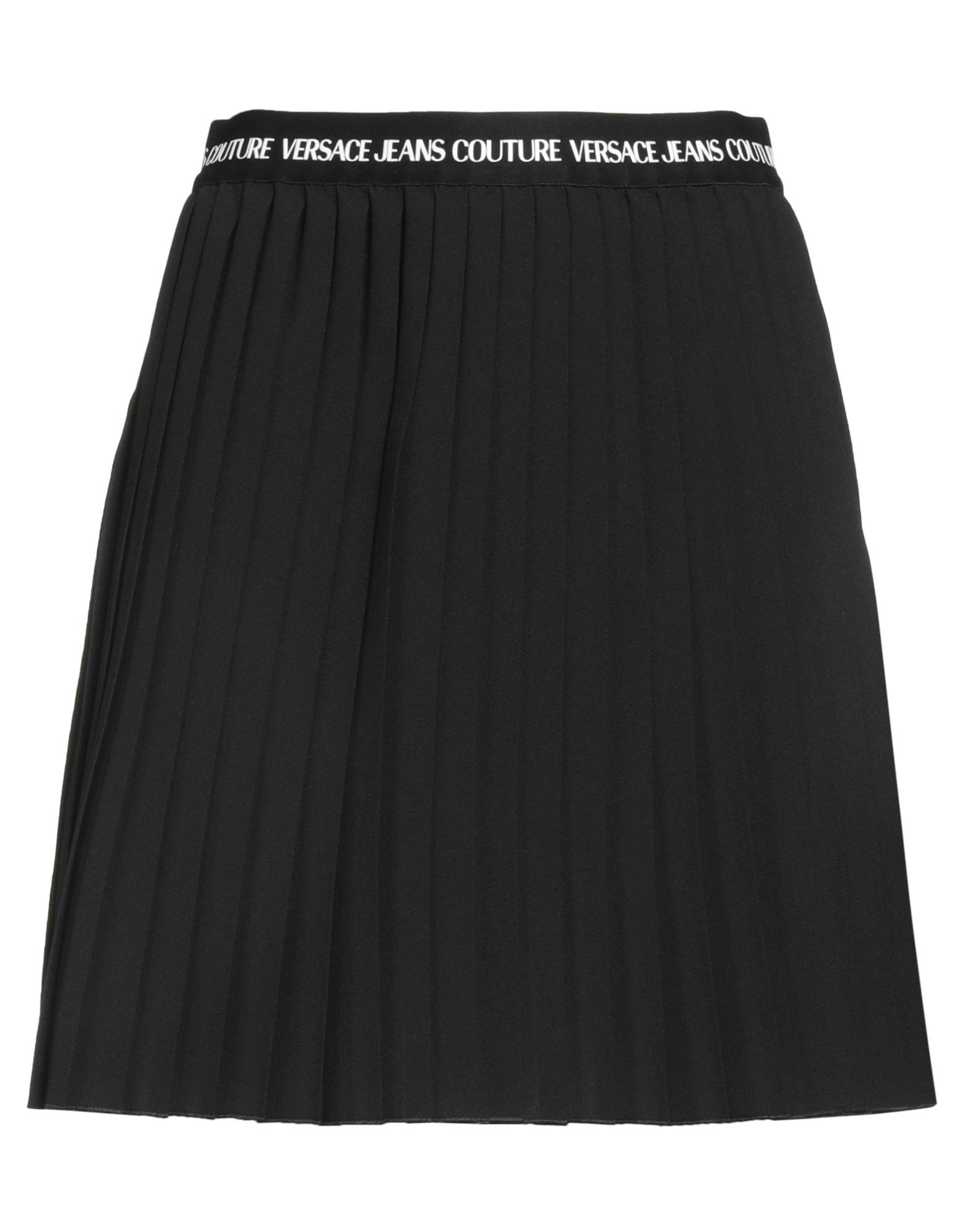 플리츠 스커트, 크레이프, 솔리드 컬러, 브랜드 로고, 주름 가공, 엘라스틱 웨이스트라인, 안감없음, 드라이클리닝, 표백 금지, 건조기 사용불가, 이 브랜드는 사이즈가 작게 나옵니다. 이미지