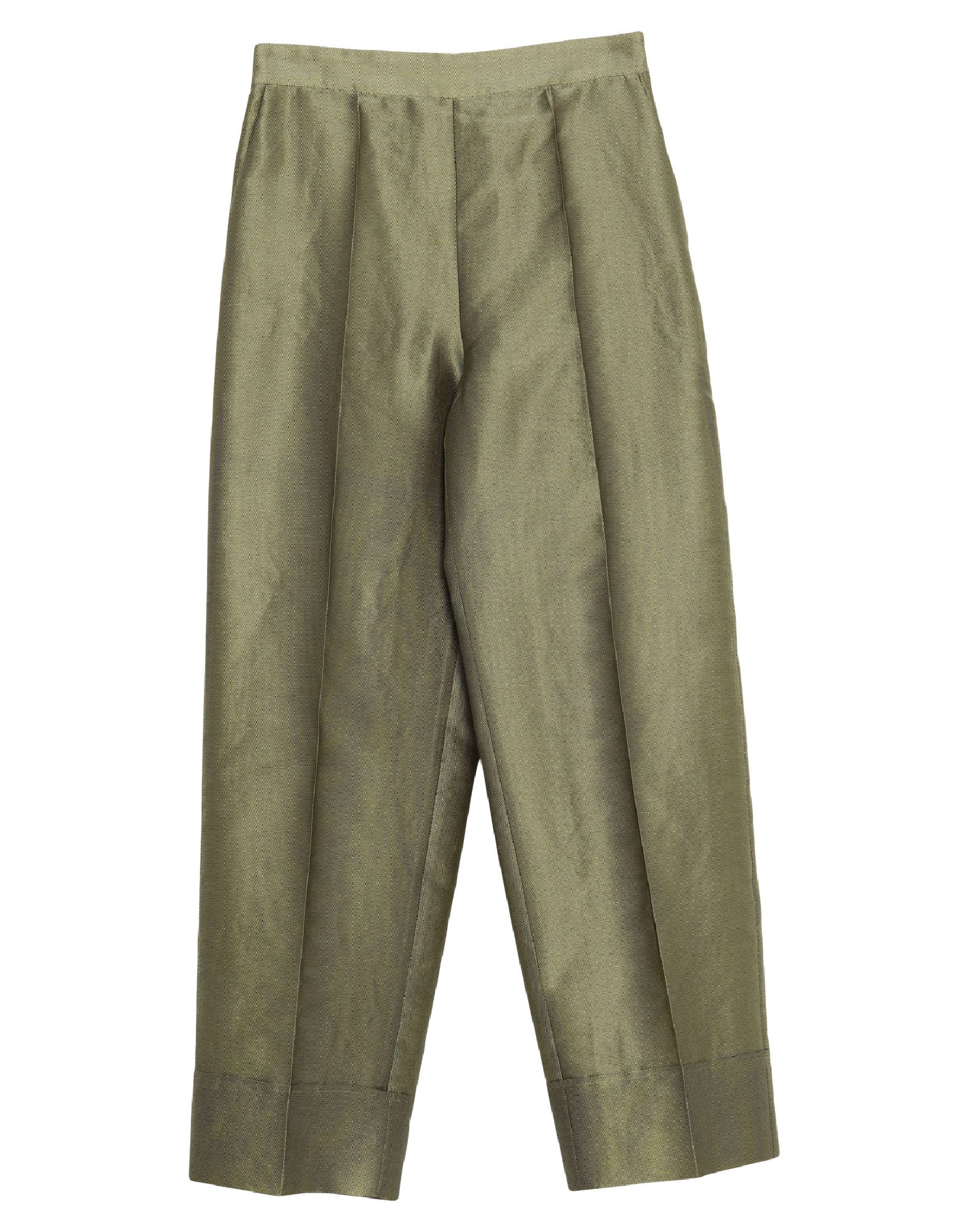 평직, 자카드, 투톤 패턴, 장식 부착 없음, 하이 웨이스트, regular fit, 스트레이트 레그, 버튼 & 지퍼, 멀티 포켓. 이미지