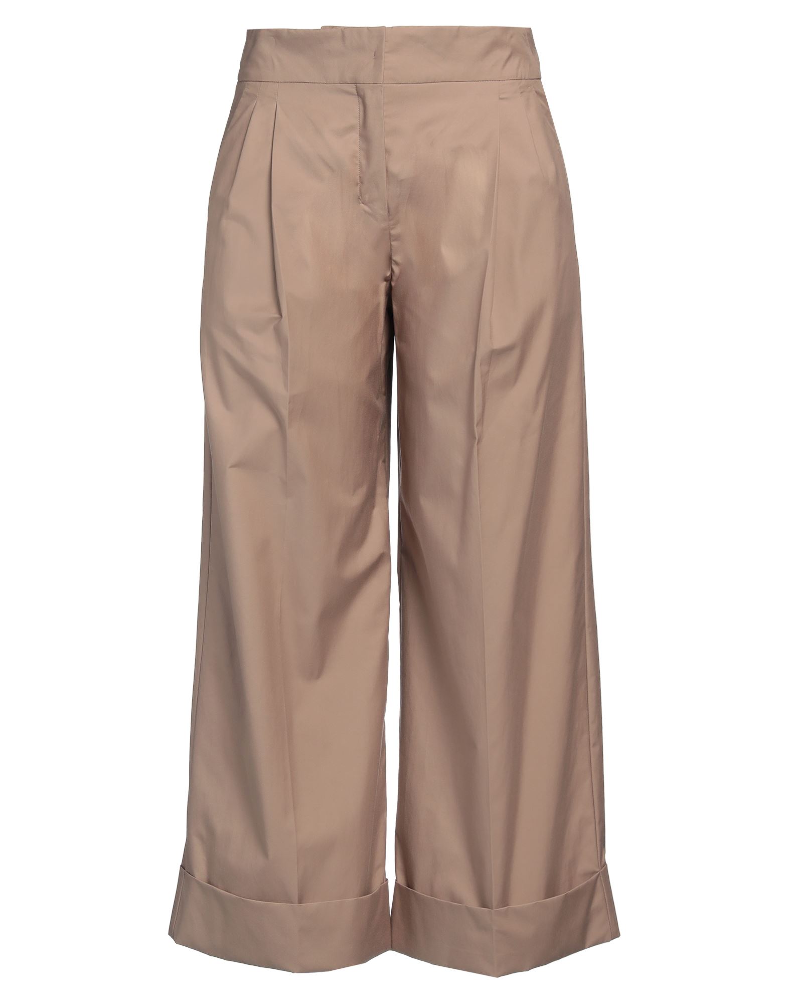 와이드 레그 팬츠, 개버딘, 솔리드 컬러, 다트, 하이 웨이스트, 레귤러 핏, 멀티 포켓, 세탁기 세탁 또는 드라이클리닝, 표백 금지, 건조기 사용불가. 이미지