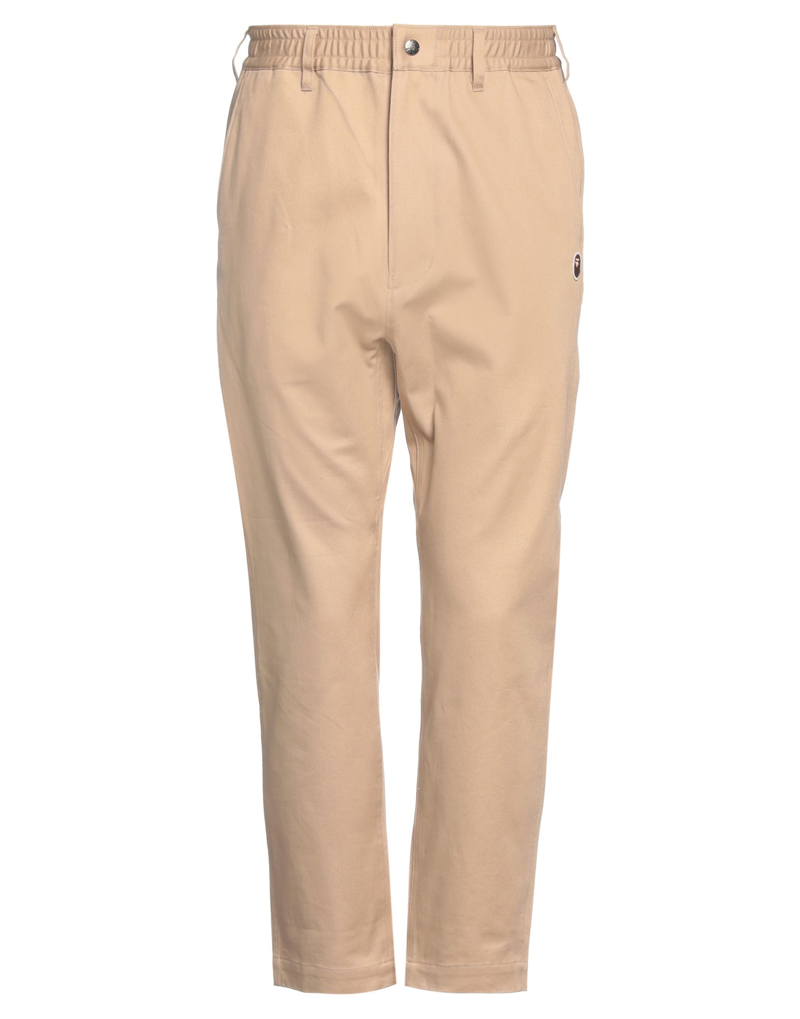 평직, 브랜드 로고, 솔리드 컬러, 하이 웨이스트, 테이퍼드 레그, 레귤러 핏, 멀티 포켓, 치노. 이미지