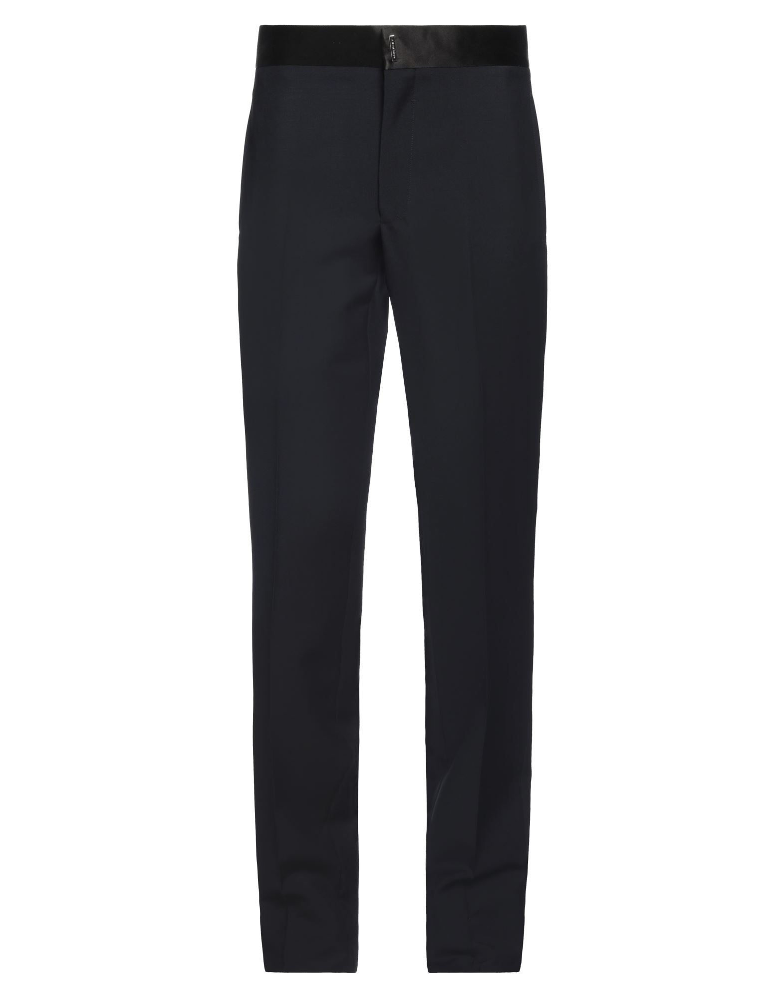 테일러드 팬츠, 새틴, 솔리드 컬러, 브랜드 로고, 노멀 웨이스트, 스트레이트 레그, 레귤러 핏, 지퍼 여밈, 후크 여밈, 멀티 포켓, 이 브랜드는 사이즈가 크게 나옵니다. 이미지