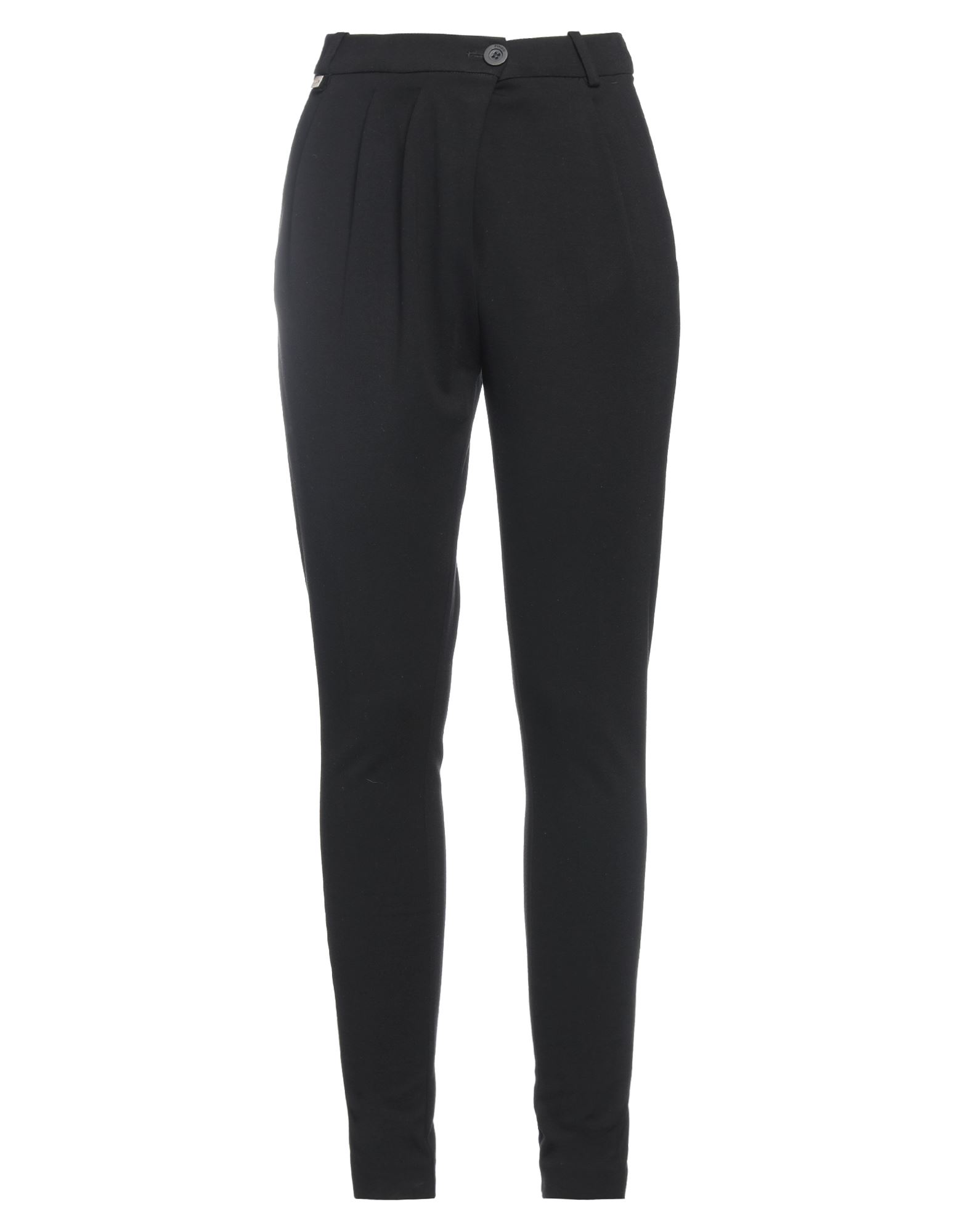 저지, 스키니, 버튼 여밈, 테이퍼드 레그, 다트, 솔리드 컬러. 이미지