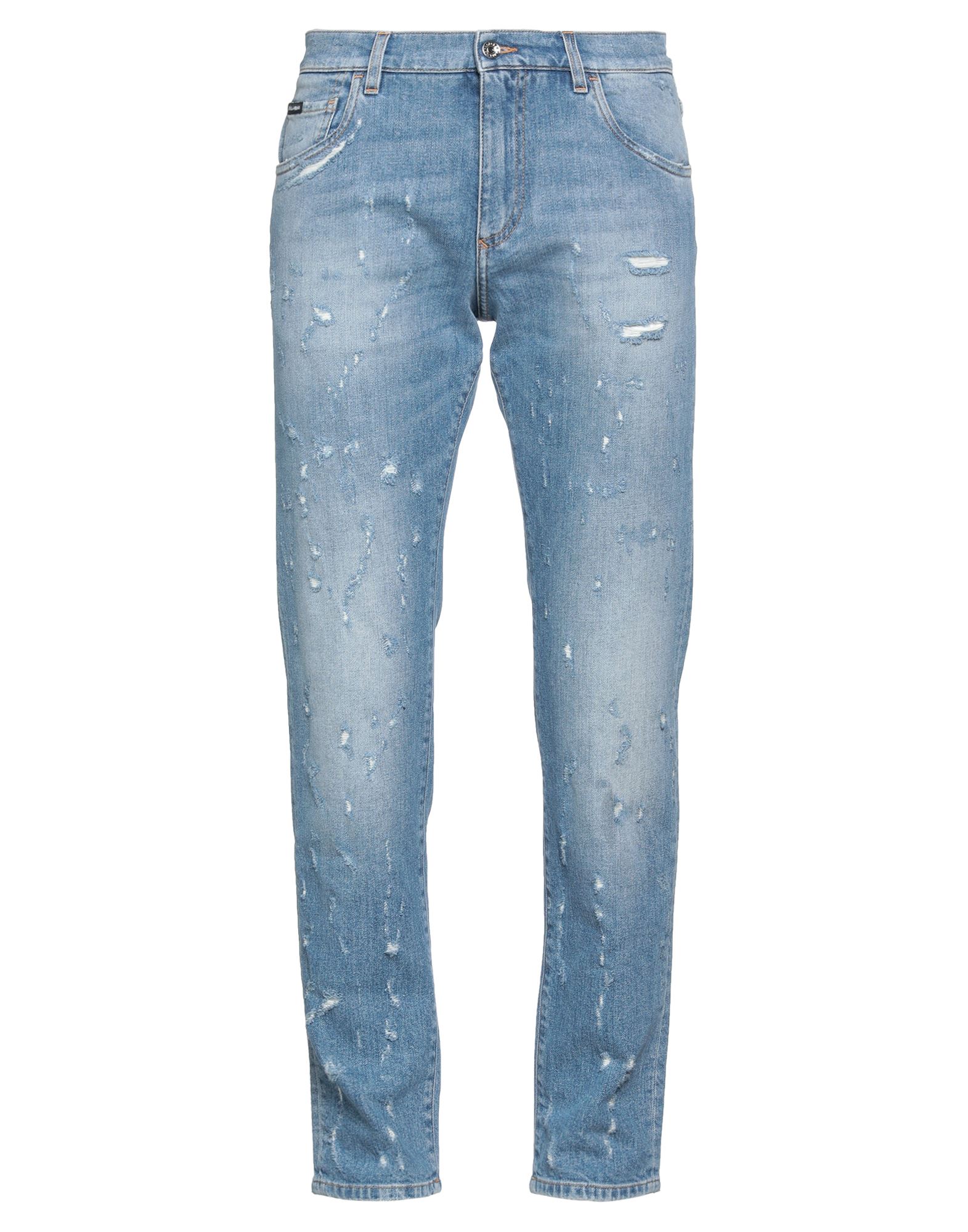 데님, 바랜 효과, 撕裂面料, 브랜드 로고, 솔리드 컬러, 미디엄 워싱, 벨트 루프, 테이퍼드 레그, 스키니, 1 버튼, 지퍼 클로저, 포켓 5개, 스트레치, 노멀 웨이스트, 스키니 스타일. 이미지