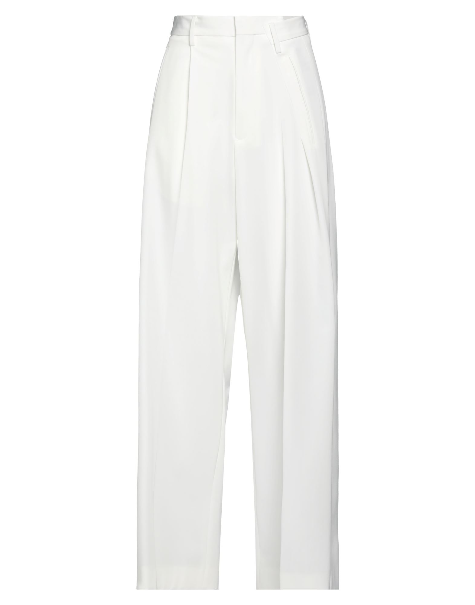 와이드 레그 팬츠, 트윌, 솔리드 컬러, 장식 부착 없음, 하이 웨이스트, 벨트 루프, 레귤러 핏, 후크 여밈, 멀티 포켓, 스트레치, 물세탁 불가, 표백 금지, 건조기 사용불가. 이미지