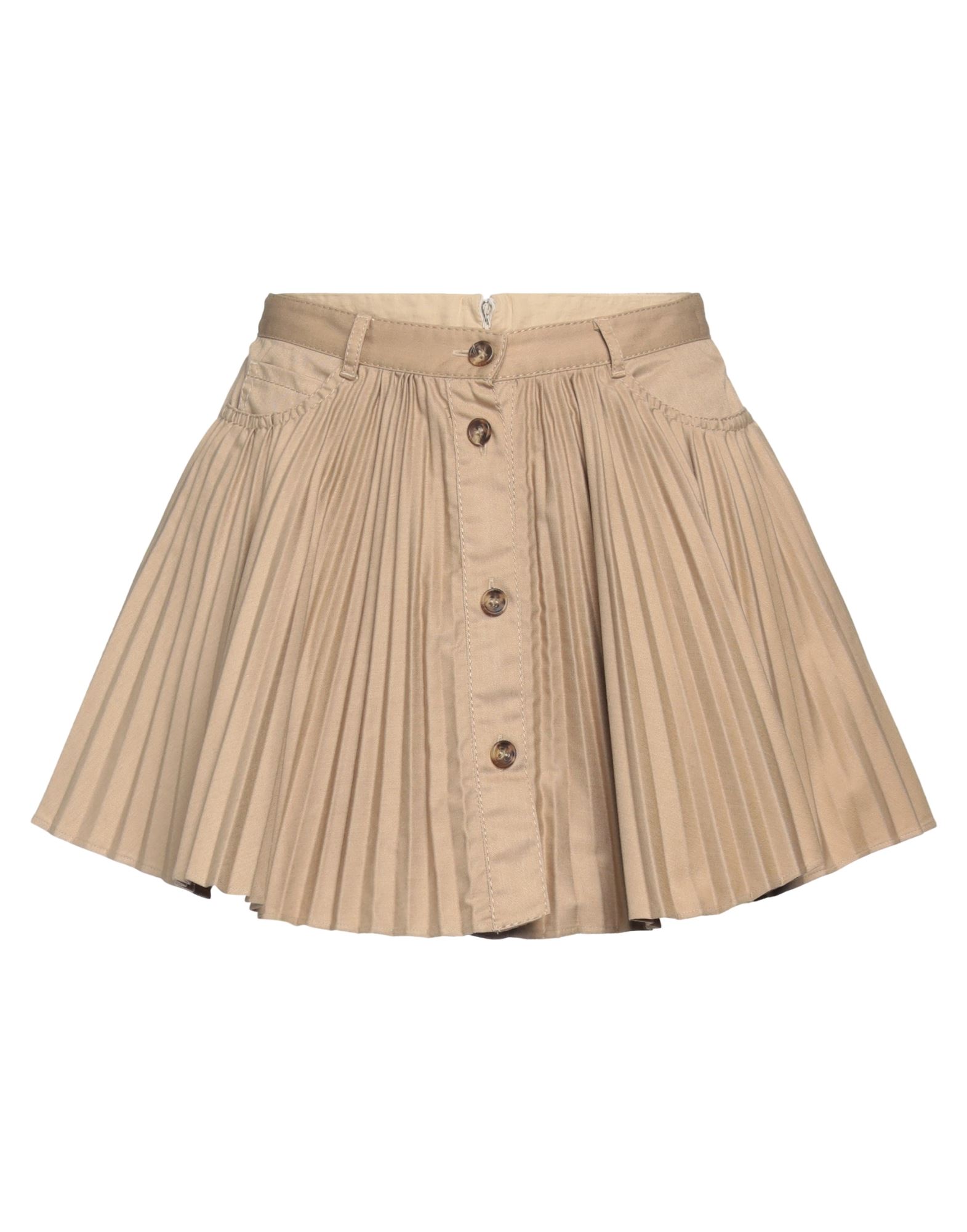 플리츠 스커트, 트윌, 장식 부착 없음, 솔리드 컬러, 이너 쇼츠, 버튼 여밈, 지퍼 여밈, 멀티 포켓, 드라이클리닝 금지, 표백 금지, 건조기 사용불가. 이미지