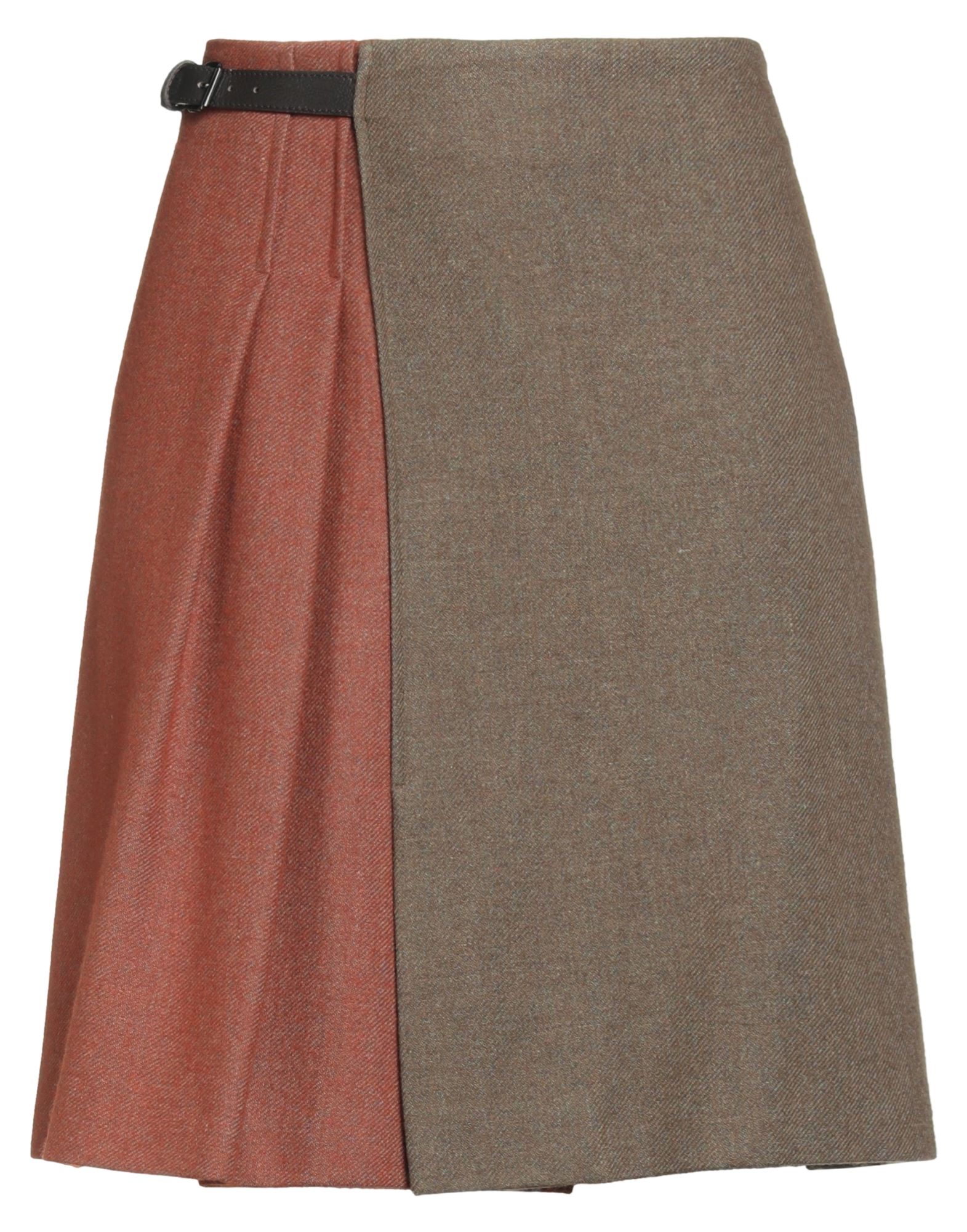 플레어 스커트, 플란넬, 투톤 패턴, 스트랩, 안감있음, 지퍼 여밈, 드라이클리닝, 표백 금지, 건조기 사용불가. 이미지