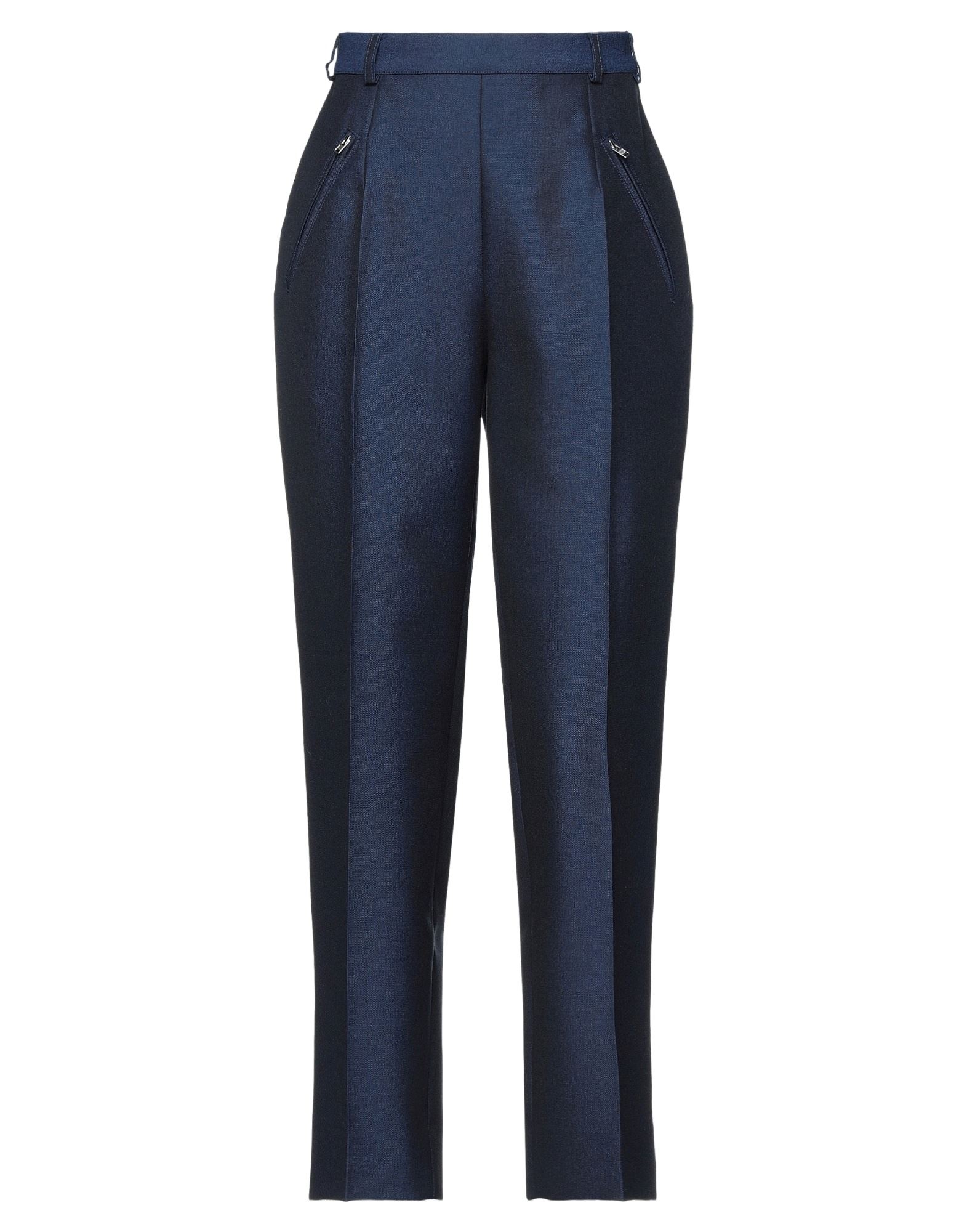 울 보일, 장식 부착 없음, 솔리드 컬러, 하이 웨이스트, 테이퍼드 레그, 스키니, 안감있음, 지퍼 클로저, 멀티 포켓, 테일러드. 이미지