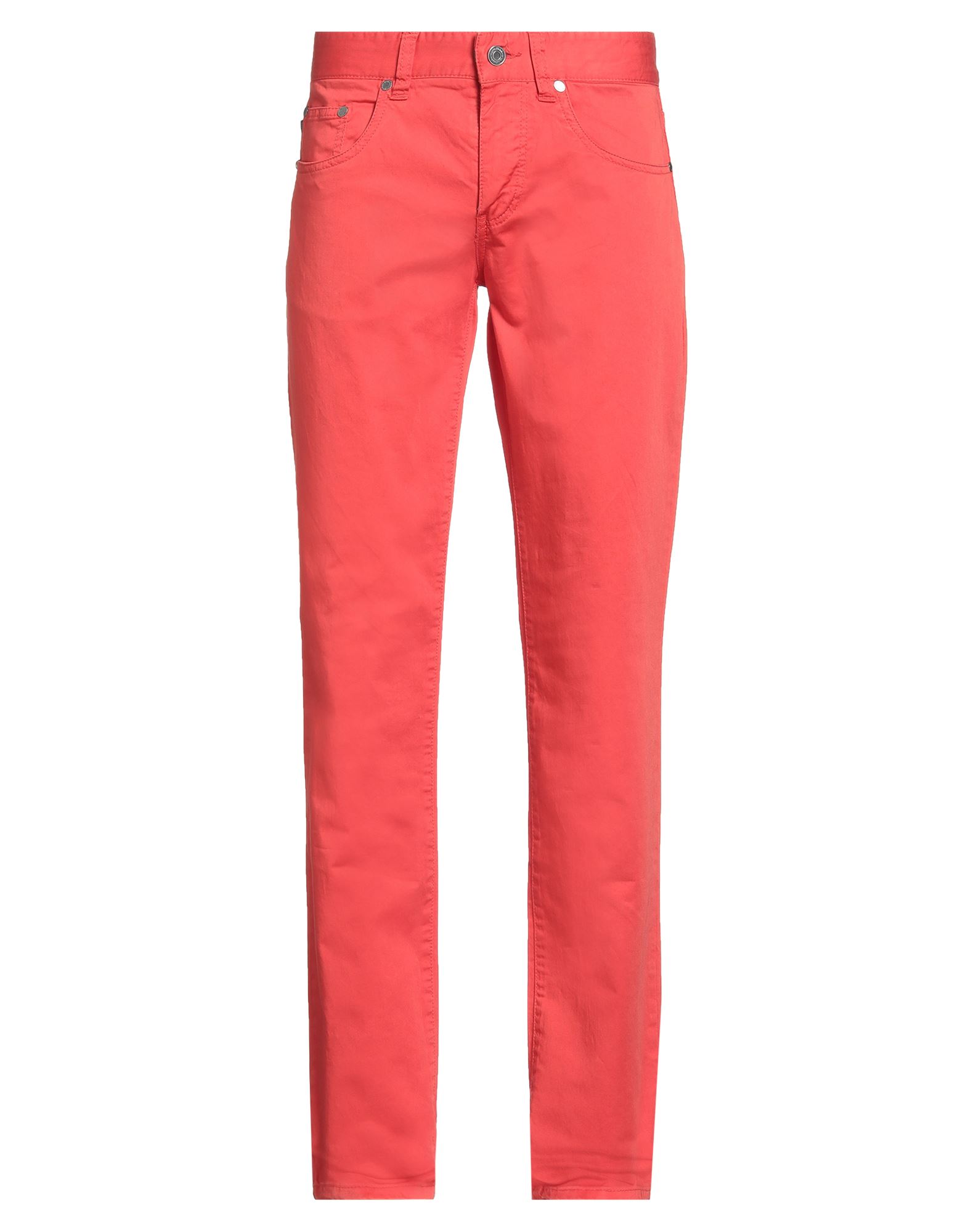 평직, 솔리드 컬러, 노멀 웨이스트, regular fit, 스트레이트 레그, 메탈 디테일, 로고, 버튼 & 지퍼, 멀티 포켓, 파이브 포켓. 이미지