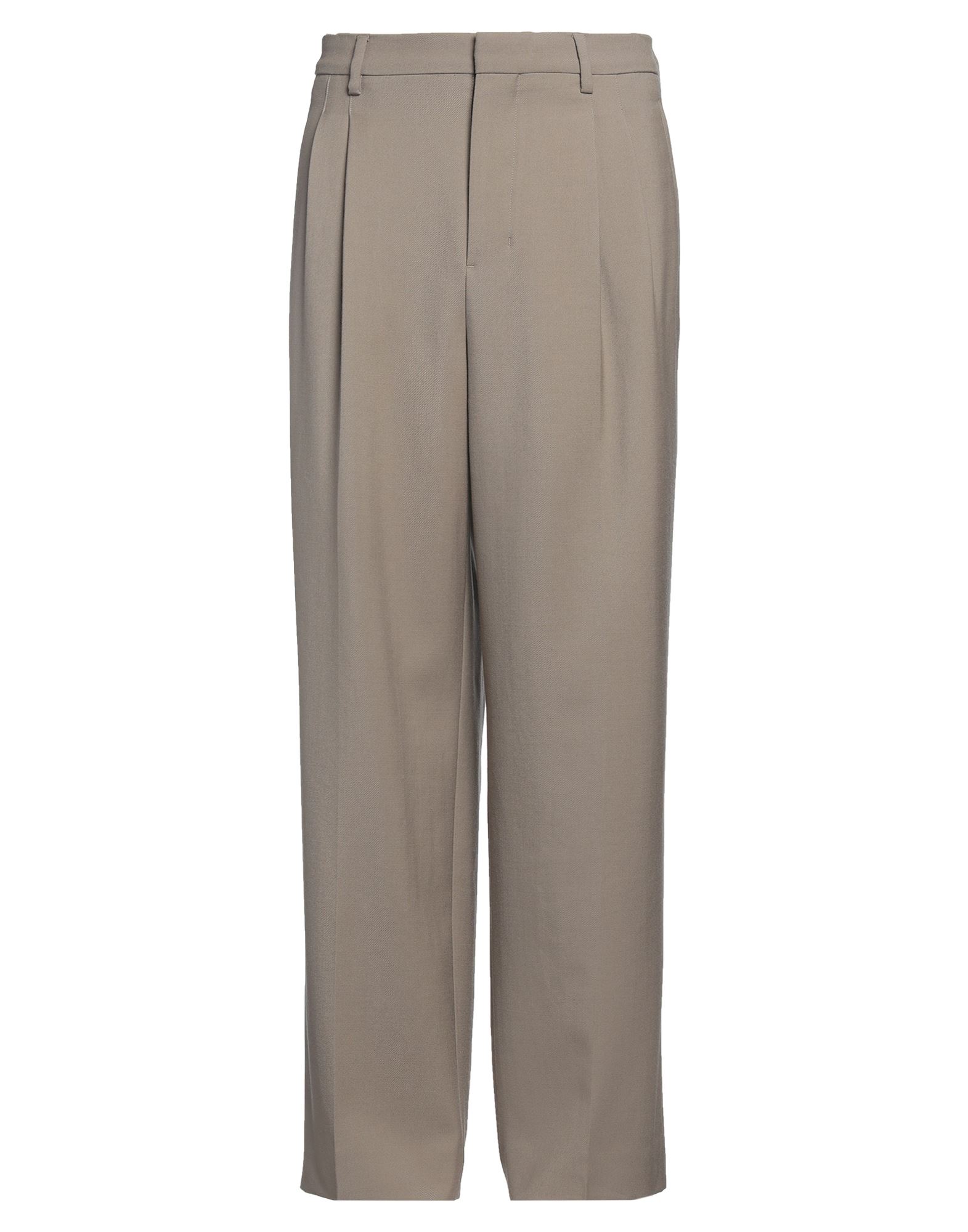 플란넬, 트윌, 다트, 솔리드 컬러, 하이 웨이스트, 벨트 루프, 스트레이트 레그, 레귤러 핏, 버튼 여밈, 멀티 포켓, 드라이클리닝, 표백 금지, 건조기 사용불가, 동물성 비섬유 자재 함유, 테일러드 팬츠, 루즈 핏. 이미지