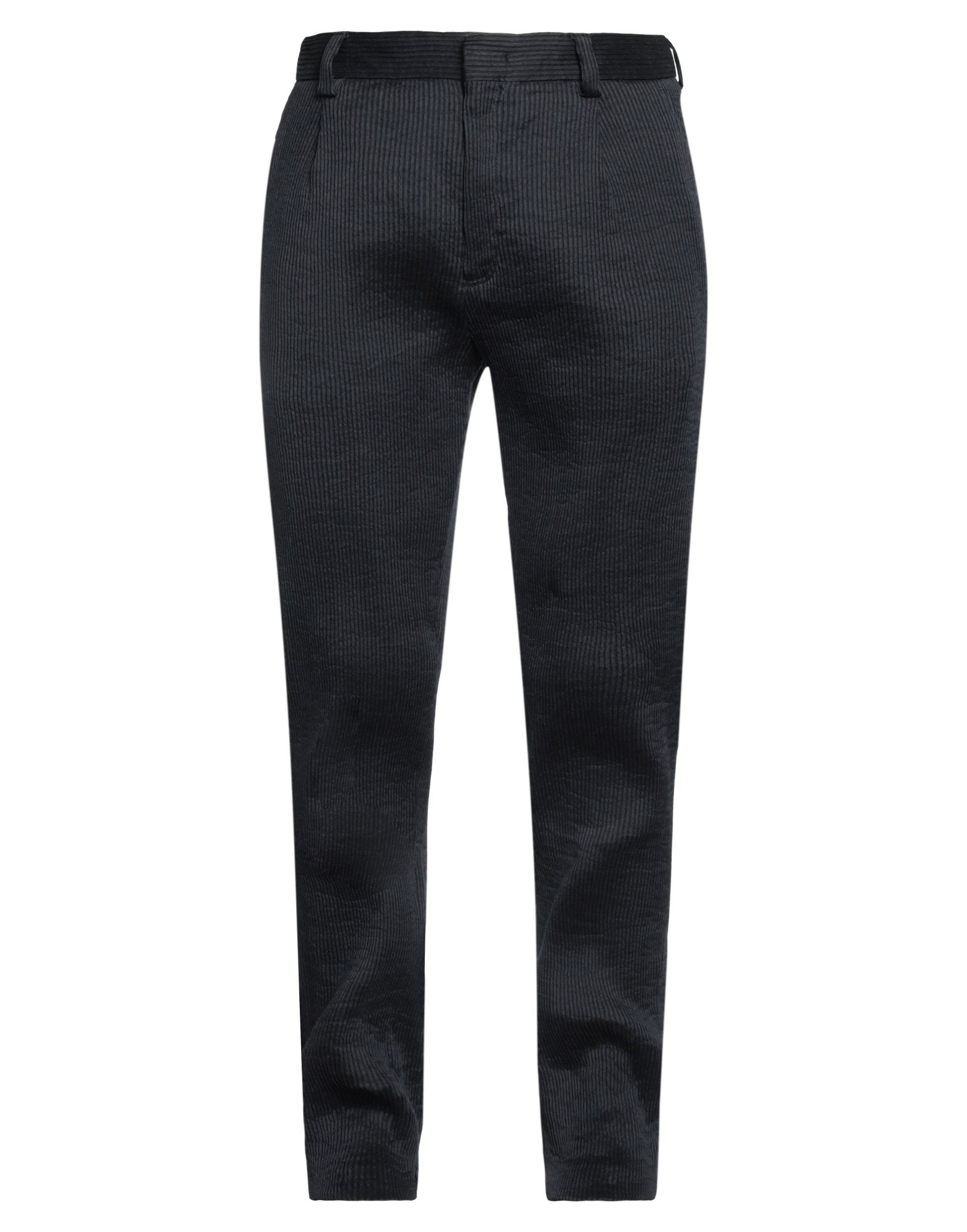 우븐, 리브(rib) 조직, 장식 부착 없음, 솔리드 컬러, 하이 웨이스트, 테이퍼드 레그, 레귤러 핏, 멀티 포켓, 치노, 라지 핏. 이미지