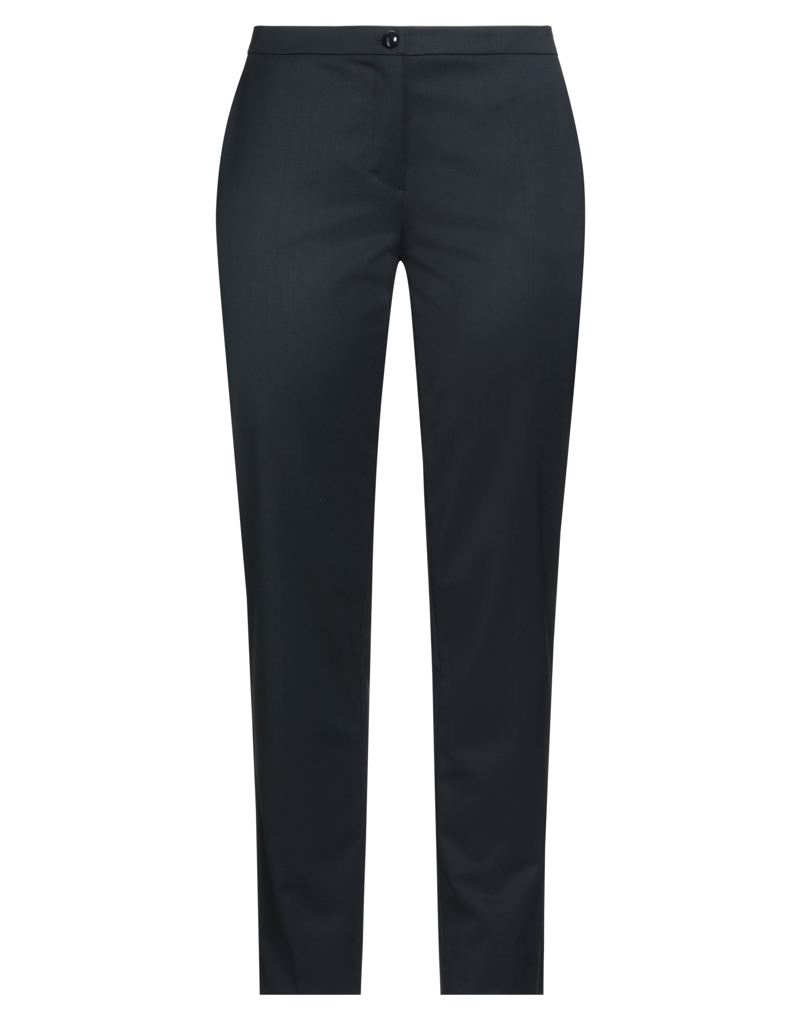 테일러드 팬츠, 울 보일, 솔리드 컬러, 장식 부착 없음, 로우 크로치, 테이퍼드 레그, 레귤러 핏, 1 버튼, 지퍼 여밈, 멀티 포켓, 스트레치, 손세탁 또는 드라이클리닝, 표백 금지, 건조기 사용불가. 이미지