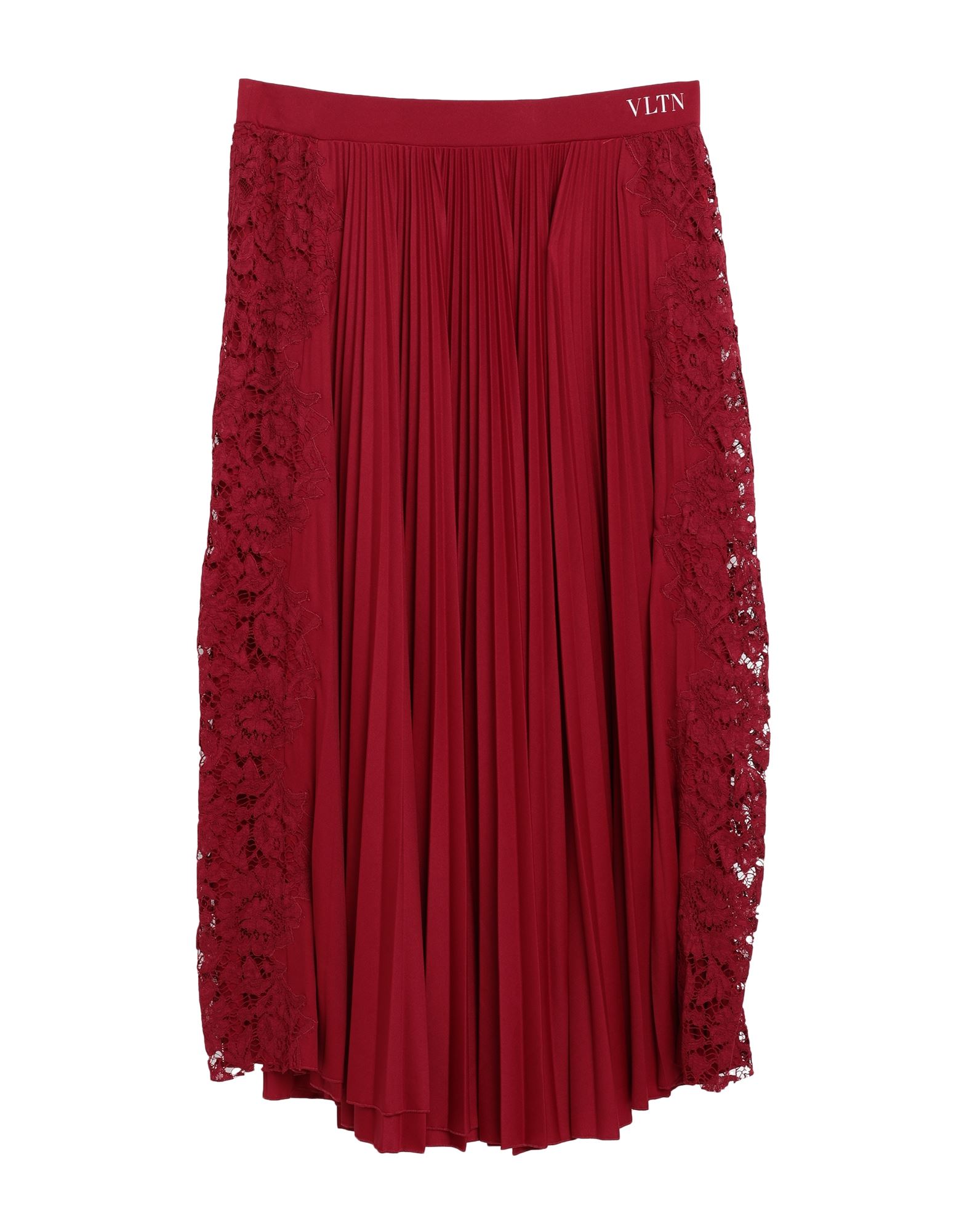 저지, 플리츠 디테일, 레이스, 솔리드 컬러, 비대칭 헴라인. 이미지