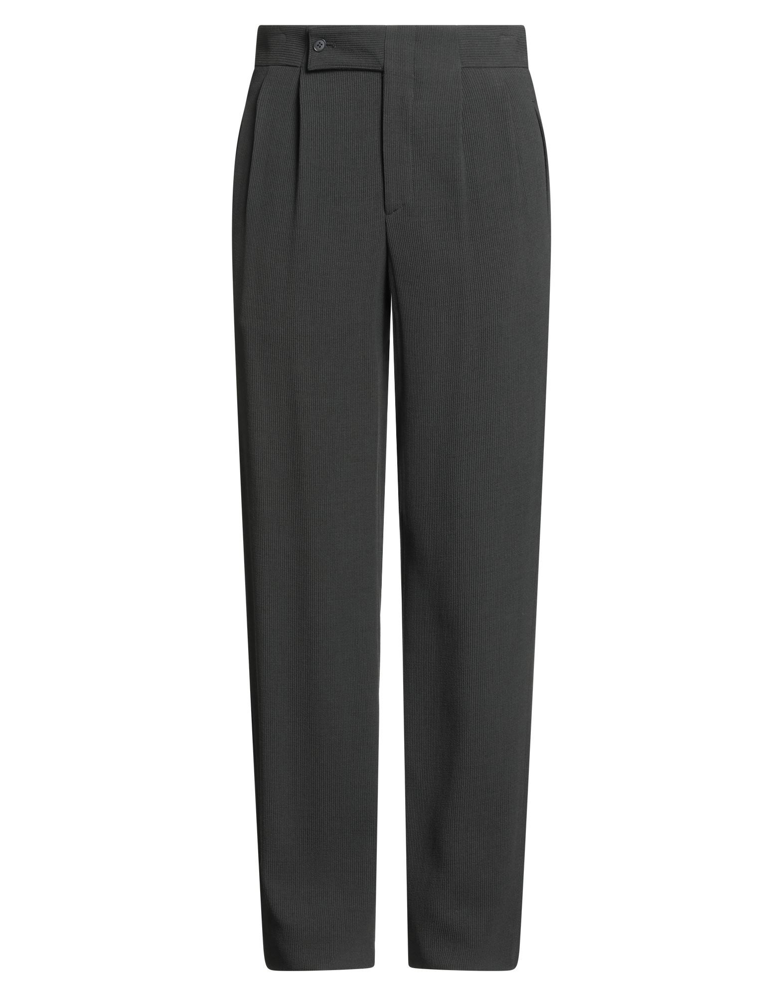 테일러드 팬츠, 크레이프, 솔리드 컬러, 티어드, 노멀 웨이스트, 스트레이트 레그, 레귤러 핏, 버튼 여밈, 지퍼 여밈, 슬릿 포켓, 드라이클리닝, 표백 금지, 건조기 사용불가, 이 브랜드는 사이즈가 크게 나옵니다. 이미지