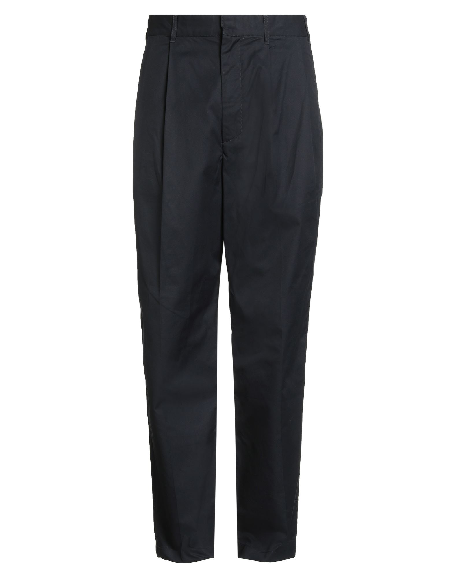 테일러드 팬츠, 트윌, 솔리드 컬러, 다트, 브랜드 로고, 하이 웨이스트, 테이퍼드 레그, 레귤러 핏, 지퍼 여밈, 후크 여밈, 웰트 포켓, 슬릿 포켓, 세탁기로 세탁, 표백 금지, 건조기 사용불가. 이미지